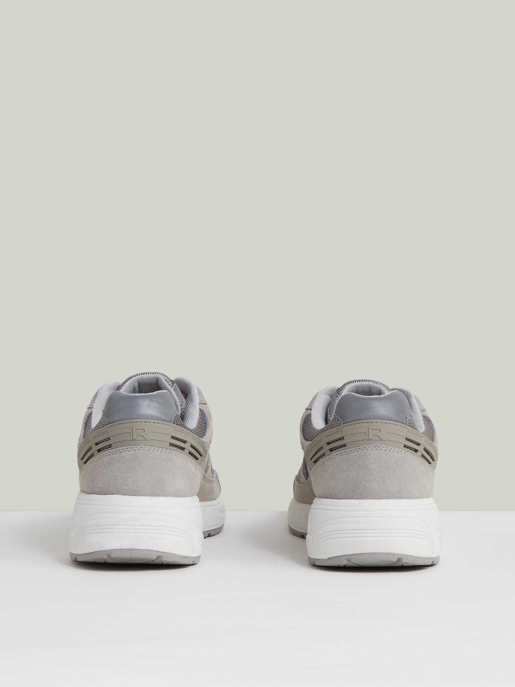Panelled Running Trainers in Grey