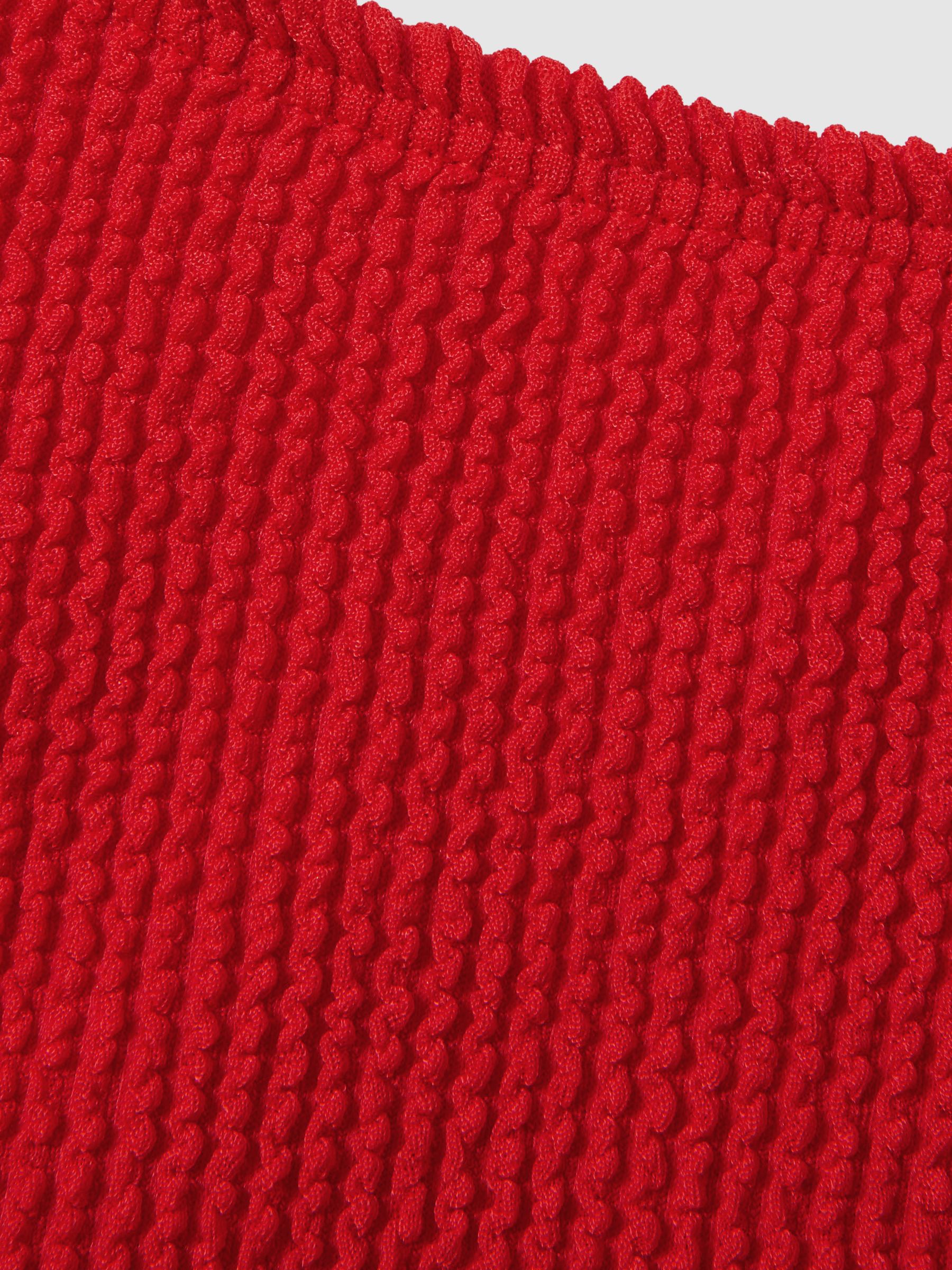 Good American Always Fits Textured Bikini Bottoms in Bright Red