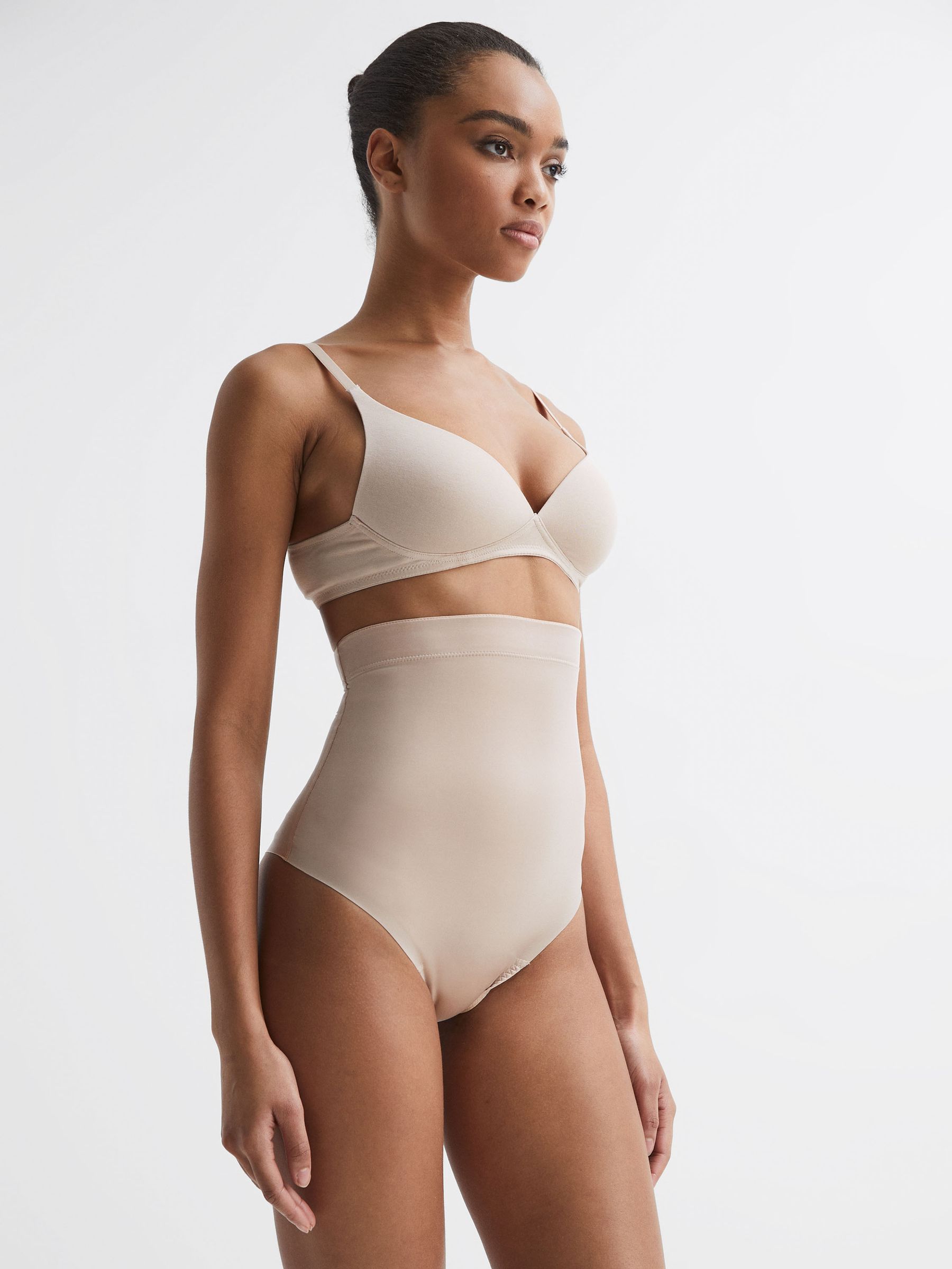 Spanx Shapewear Firming High-Waisted Thong in Champagne