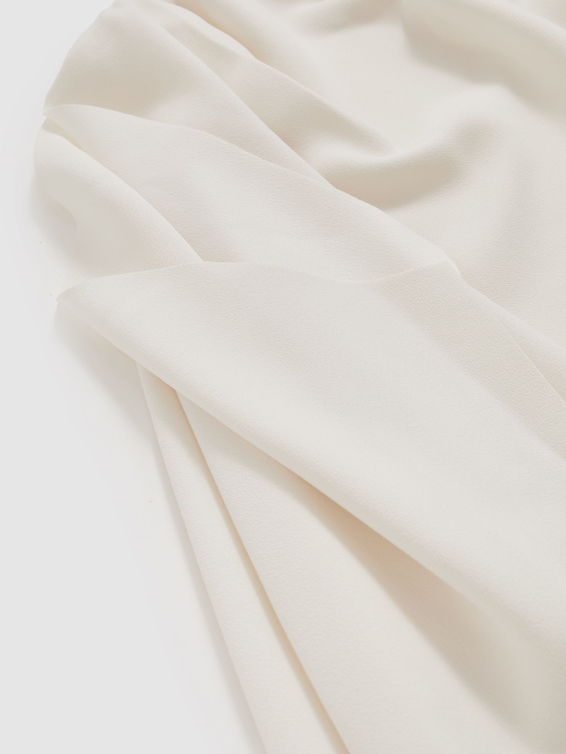 One Shoulder Draped Mini Dress in Ivory