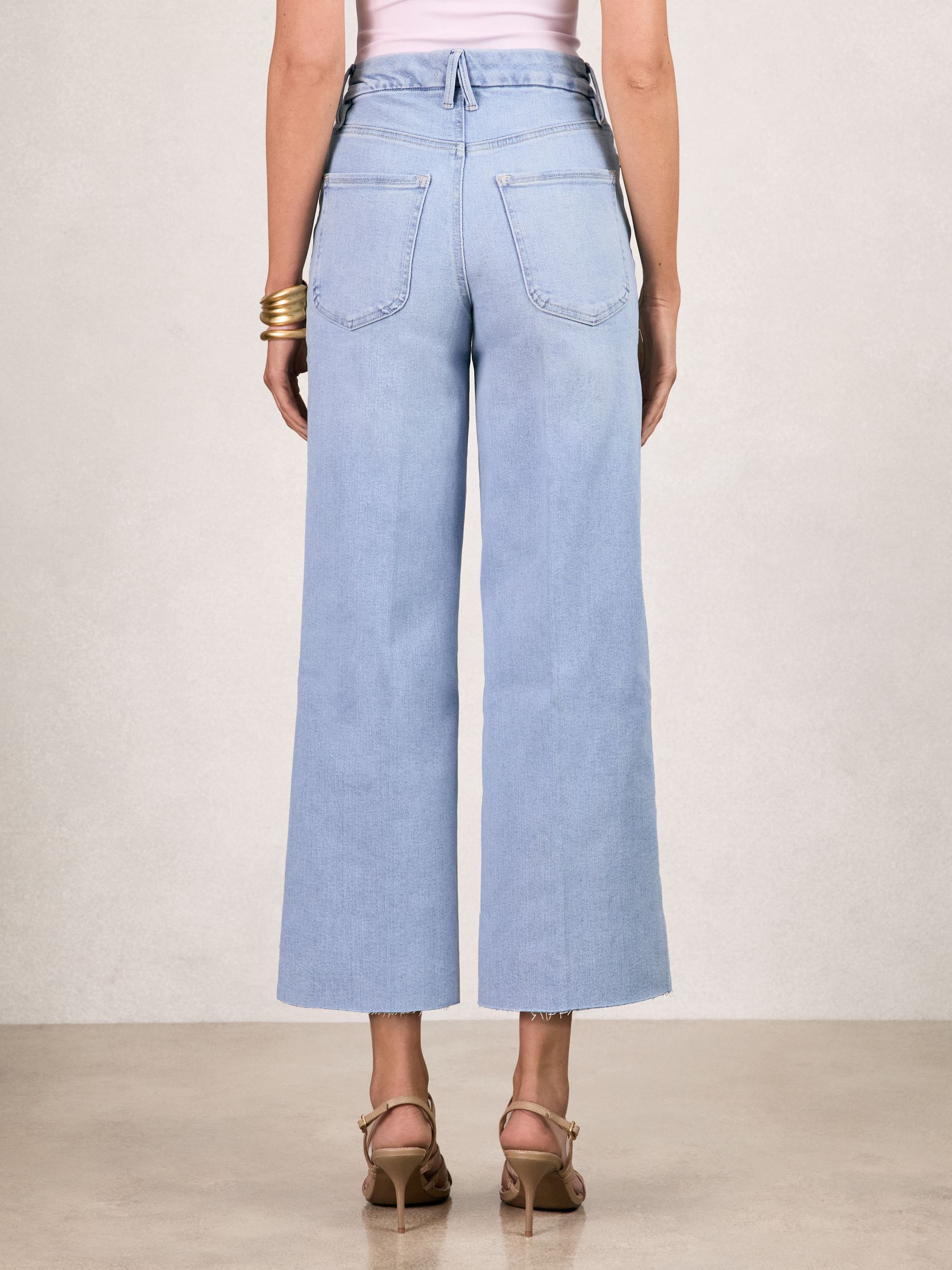 Good American Wide Compression Jeans in Indigo Blue