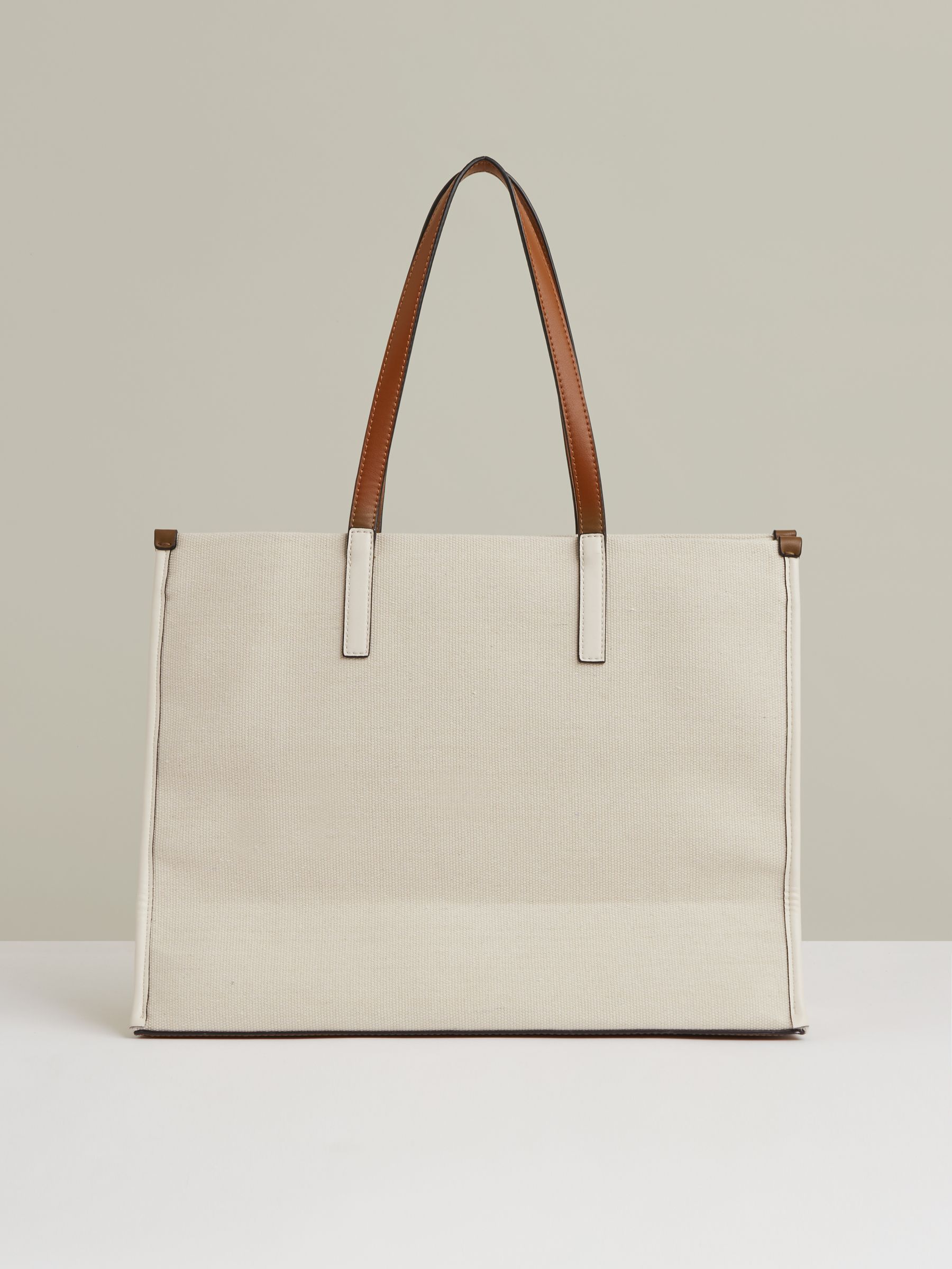 Canvas Logo Tote Bag in Natural