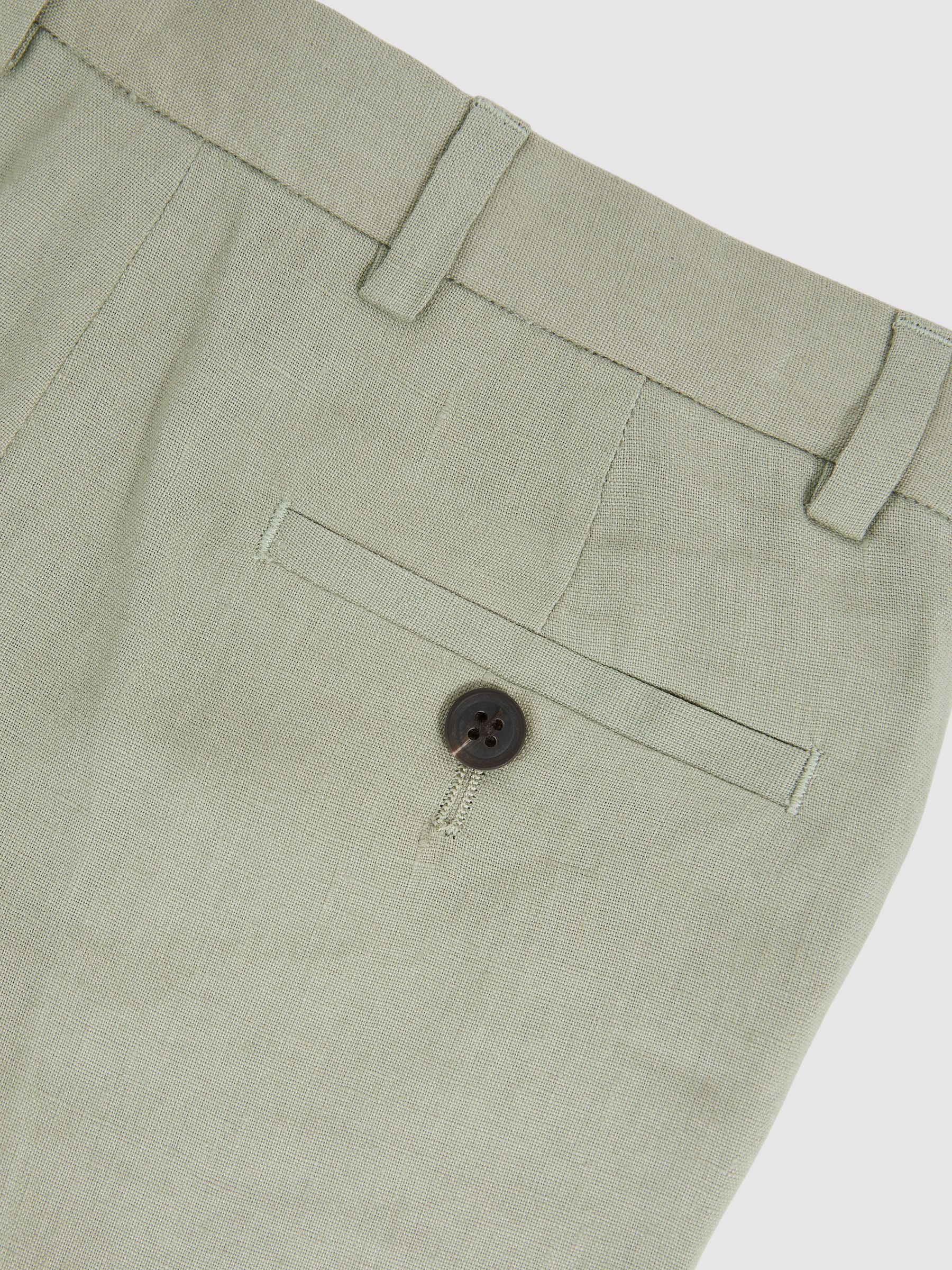 3-9 yrs Linen Suit Shorts in Apple
