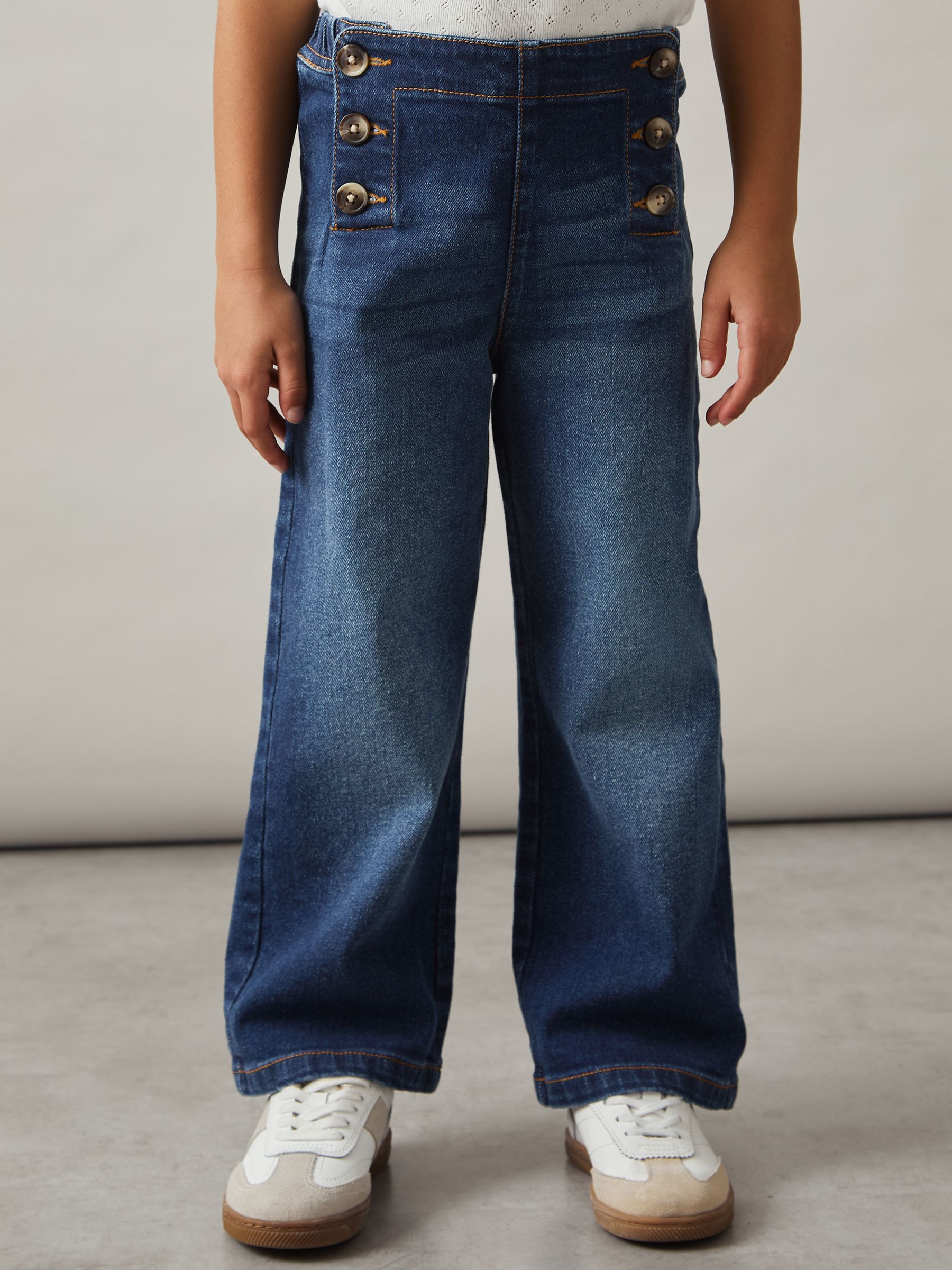 3-9 yrs Straight-Leg Sailor Jeans in Blue