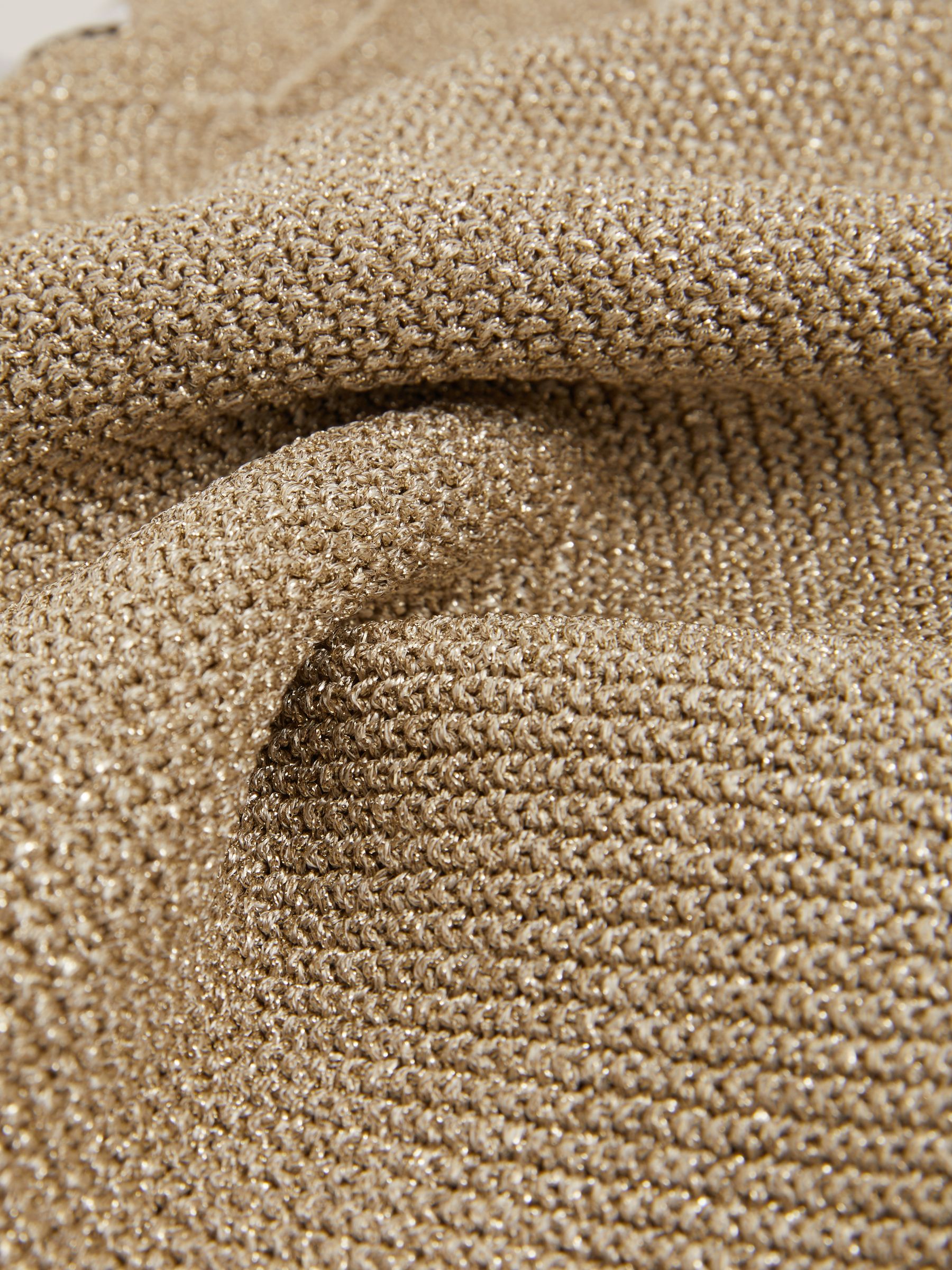 9-13 yrs Metallic-Knit Vest Top in Gold