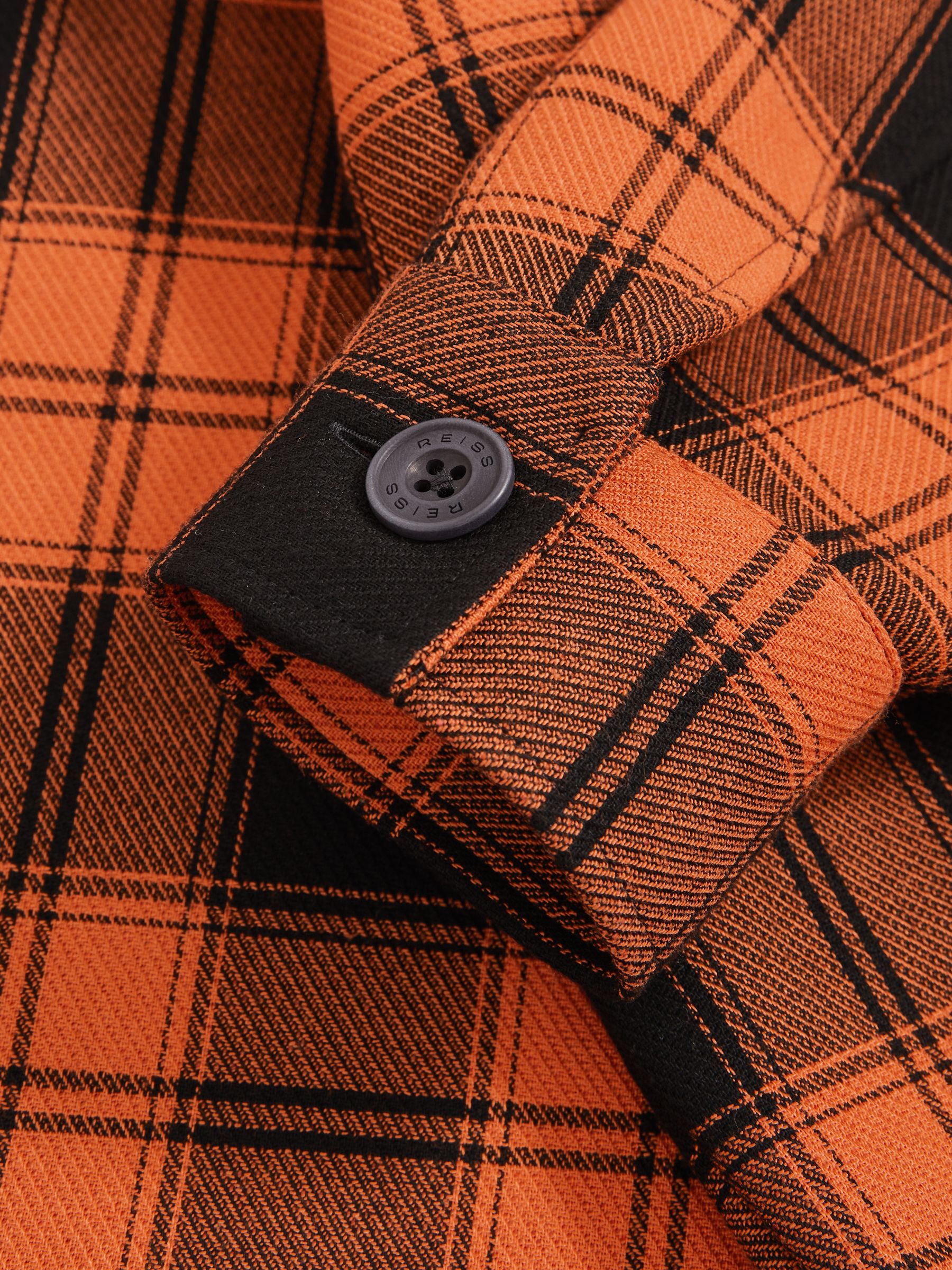 McLaren F1 Team Check Logo Overshirt in Papaya Orange/Black