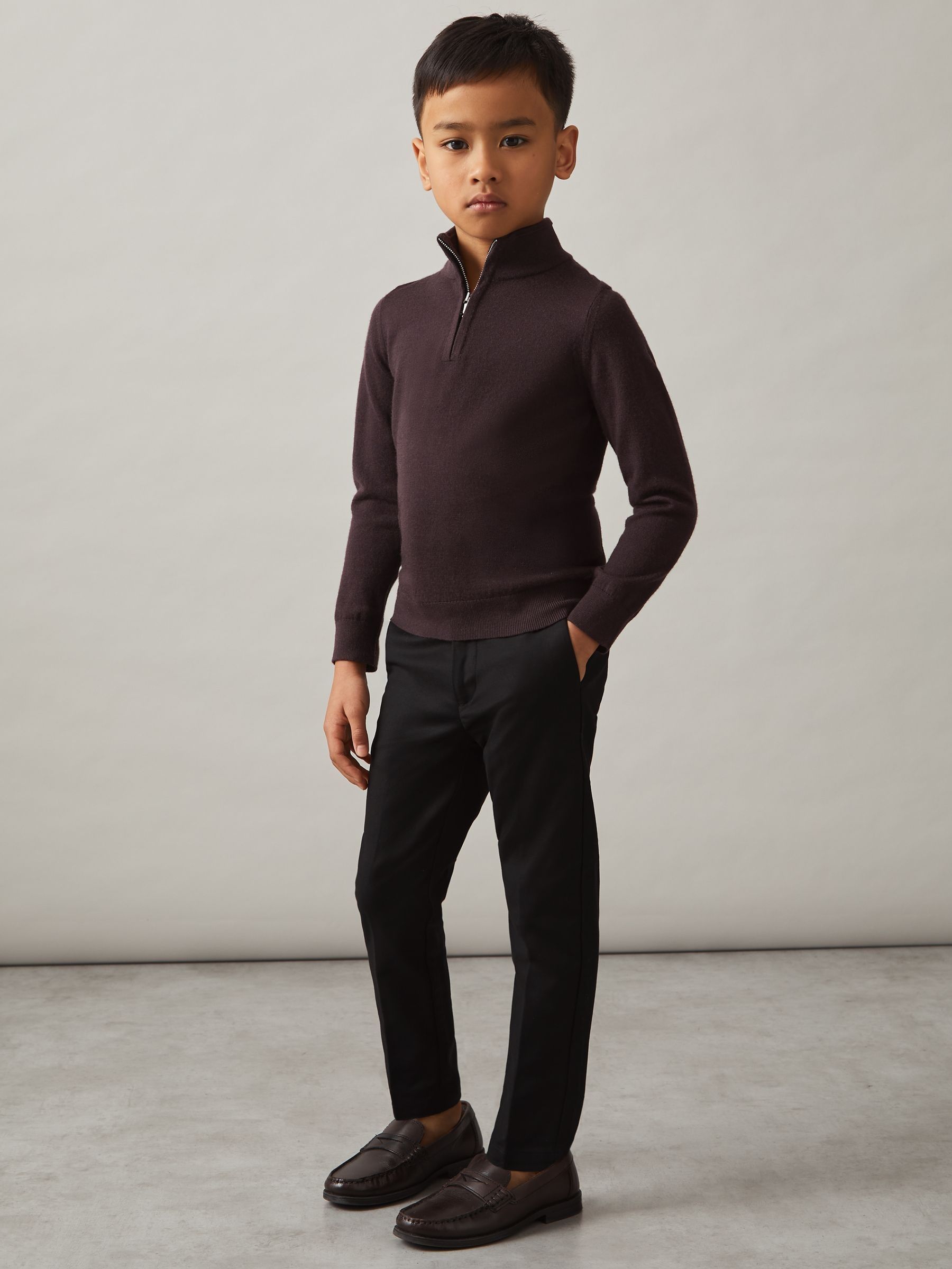 3-9 yrs Slim Fit Tapered Chinos in Black