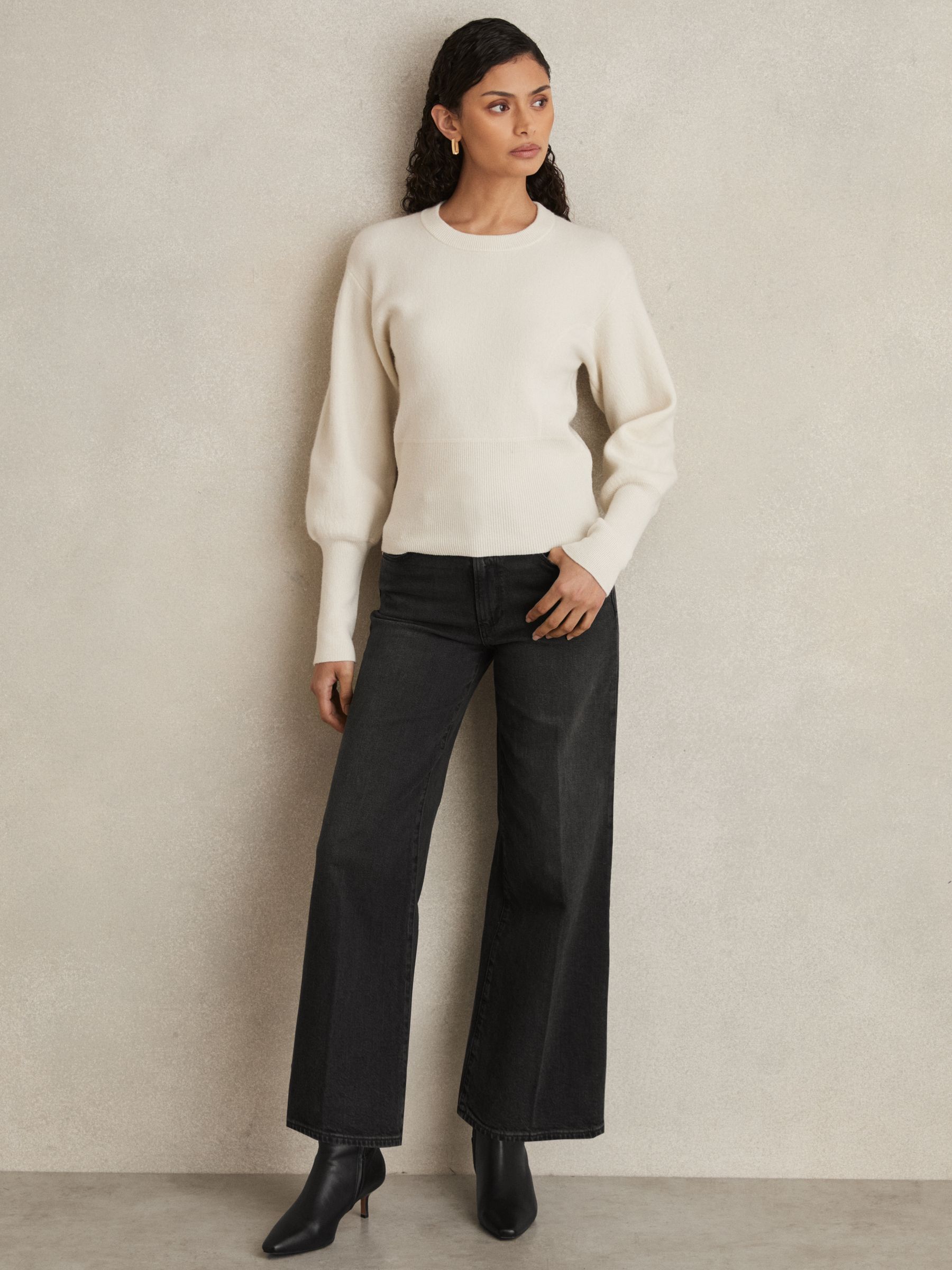 Paige Wide-Leg Cropped Jeans in Black