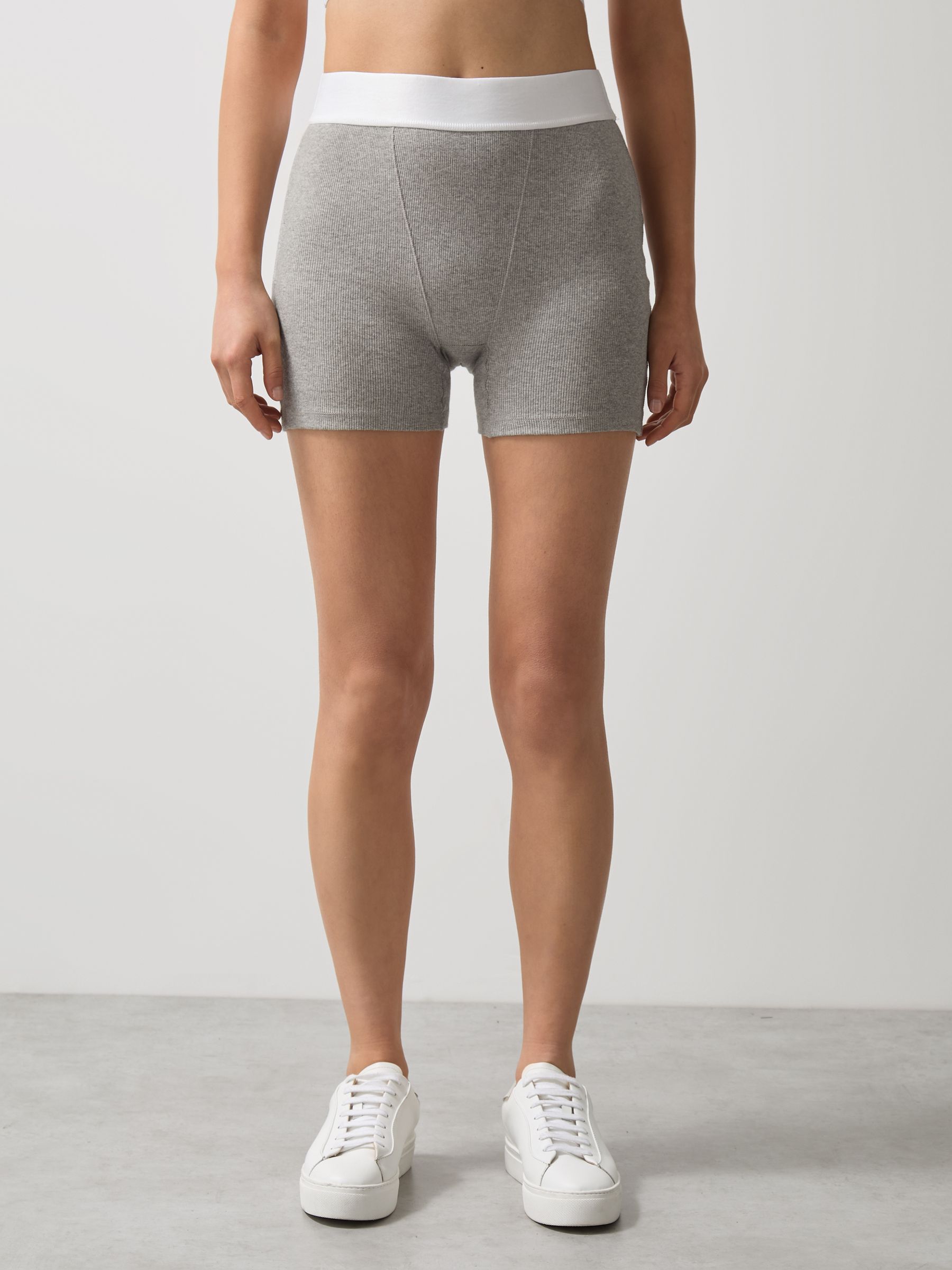 McLaren F1 Team Ribbed Boxer Shorts in Grey Melange