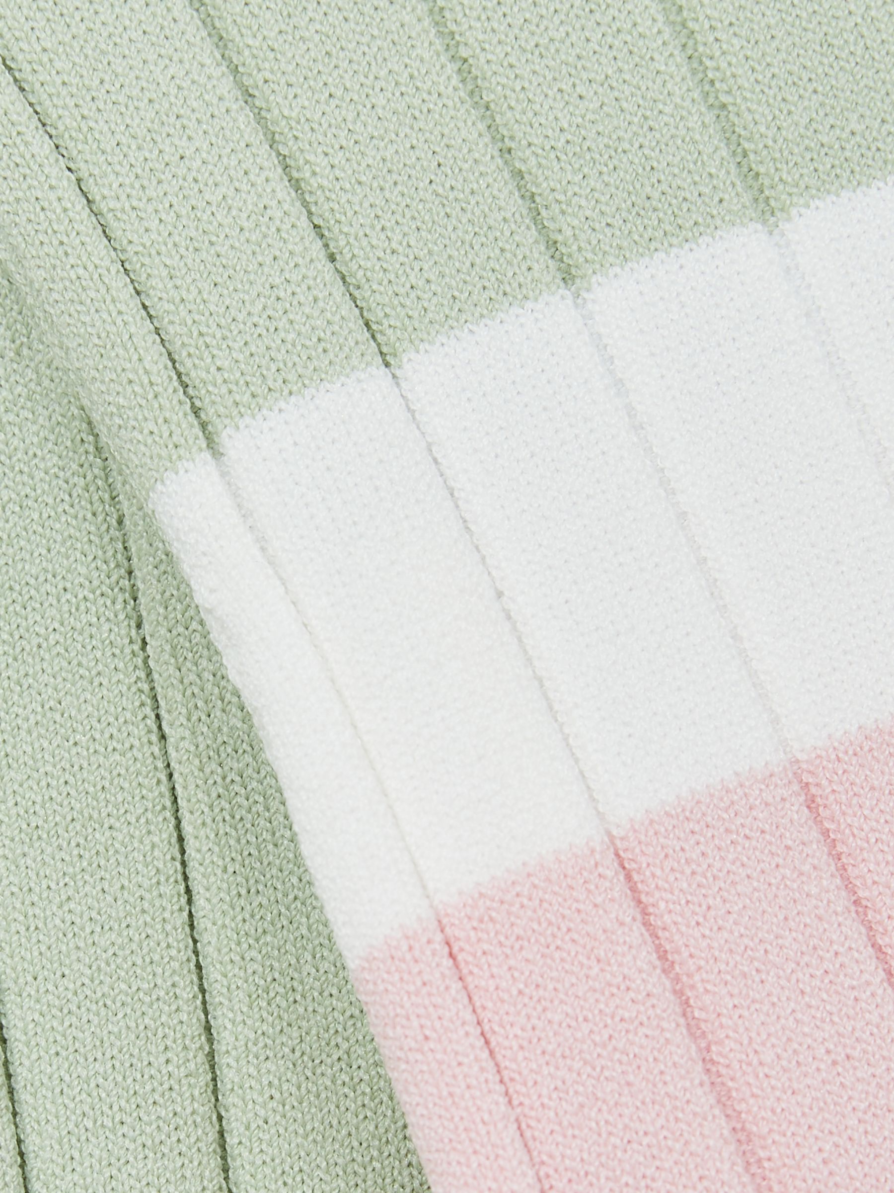 4-9 yrs Colour-Block Rib-Knit Skater Dress in Pink