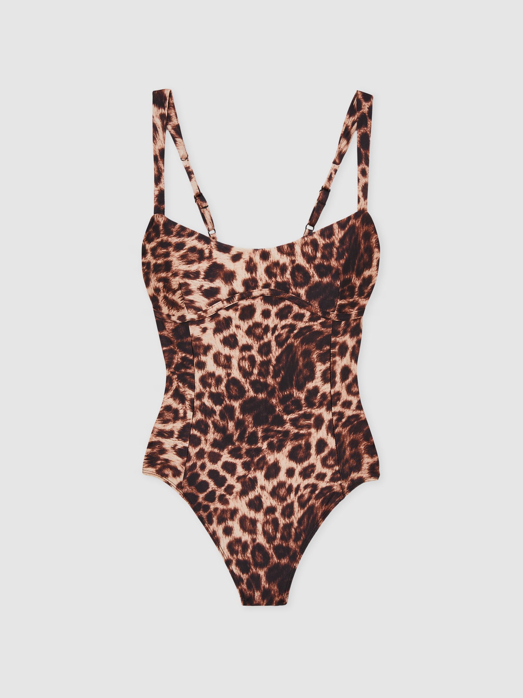 Good American Leopard-Print Bodysuit in Animal Print/Black