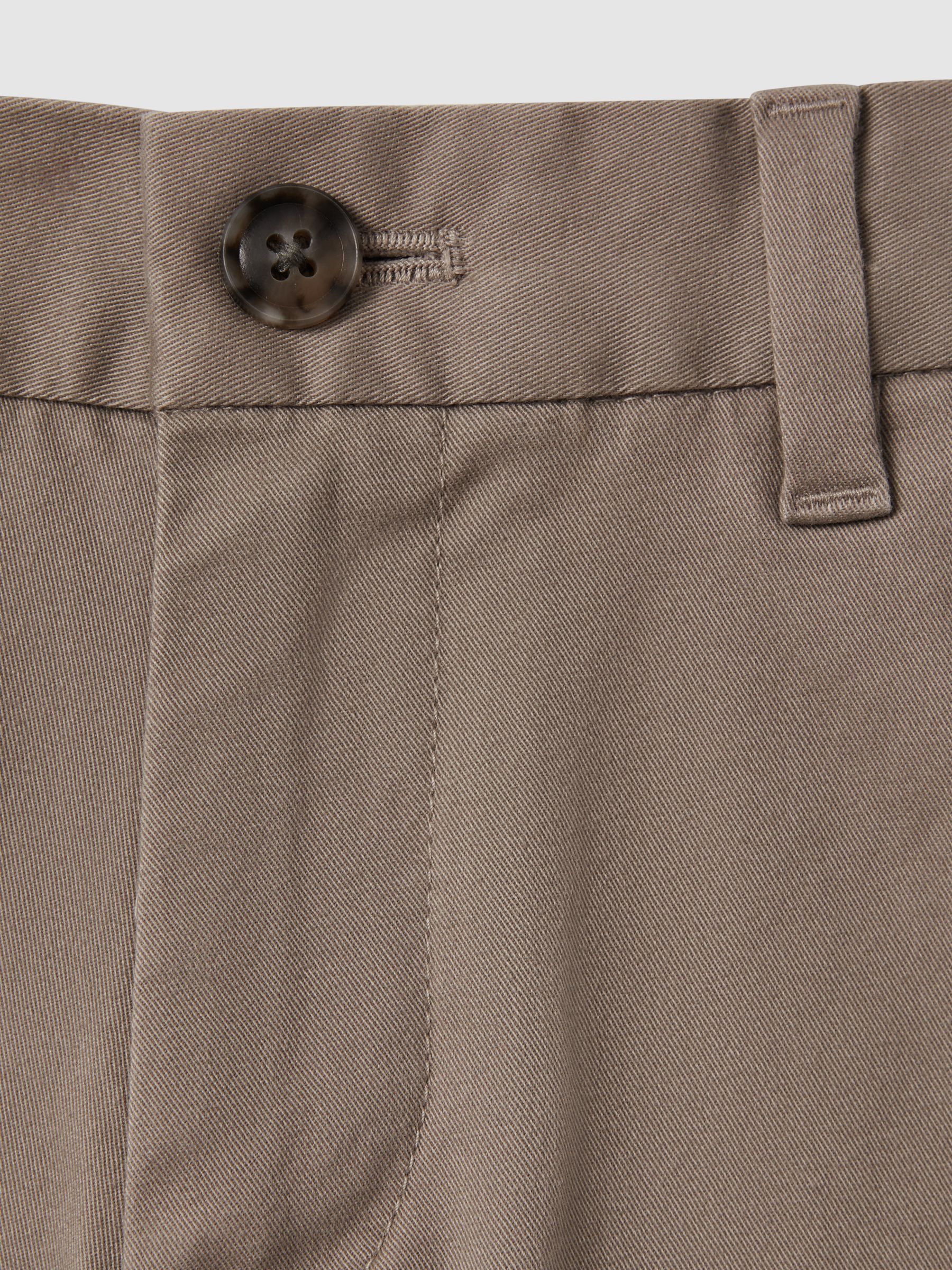 9-13 yrs Cotton Chino Shorts with Stretch in Stone