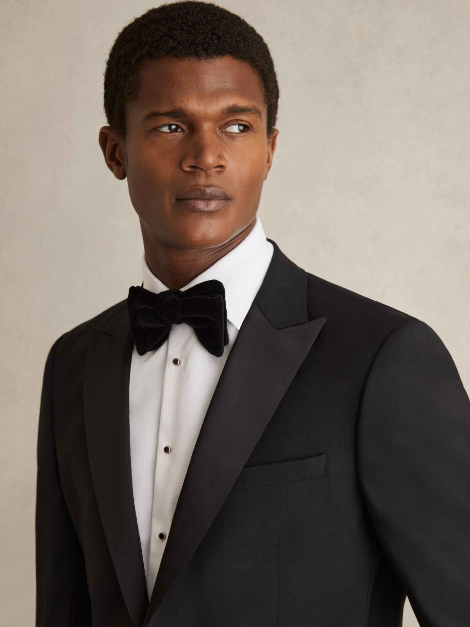 Slim Fit Cotton Marcella Tuxedo Shirt in White