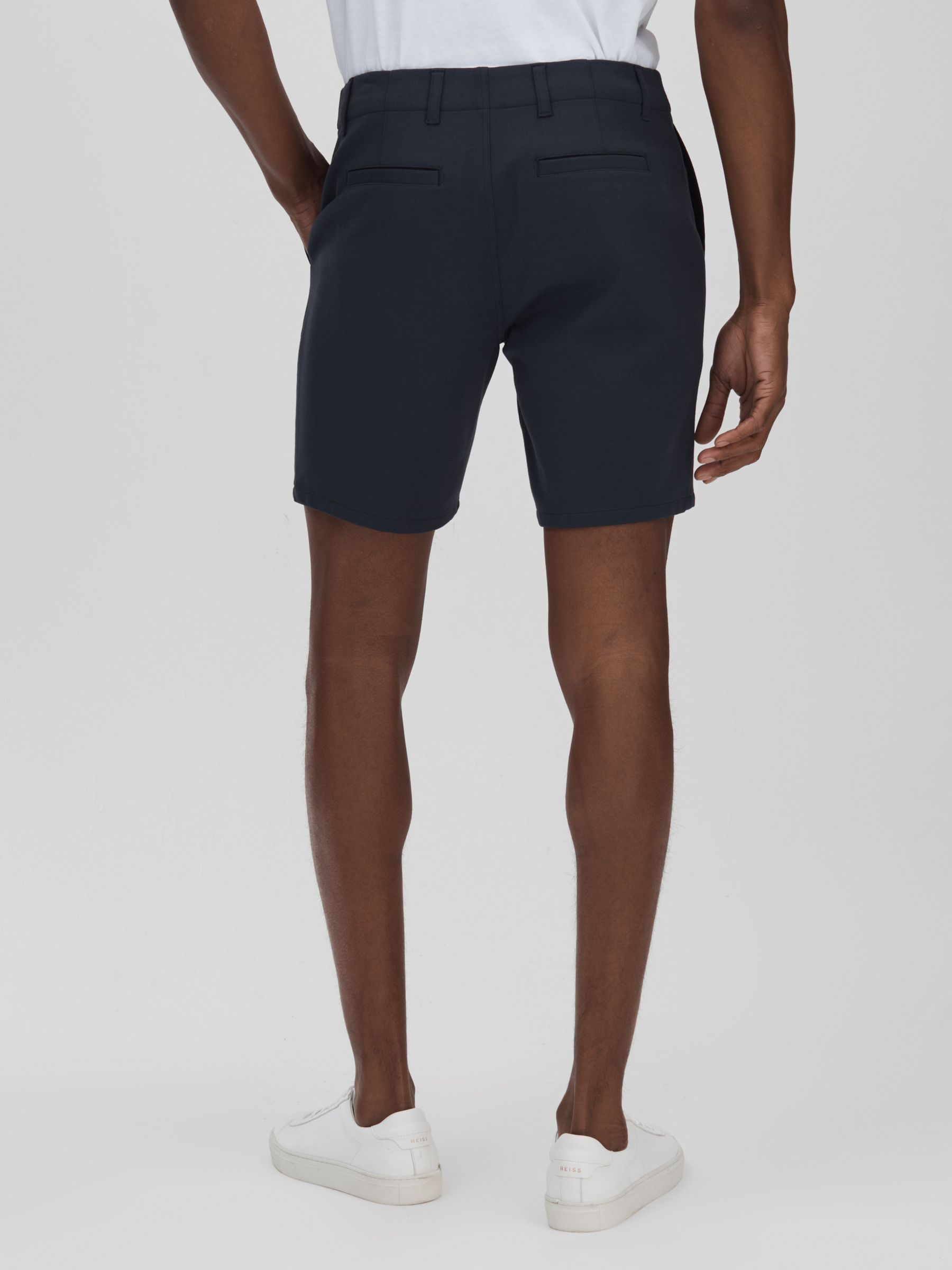 Paige Tailored Knitted Shorts in Deep Anchor