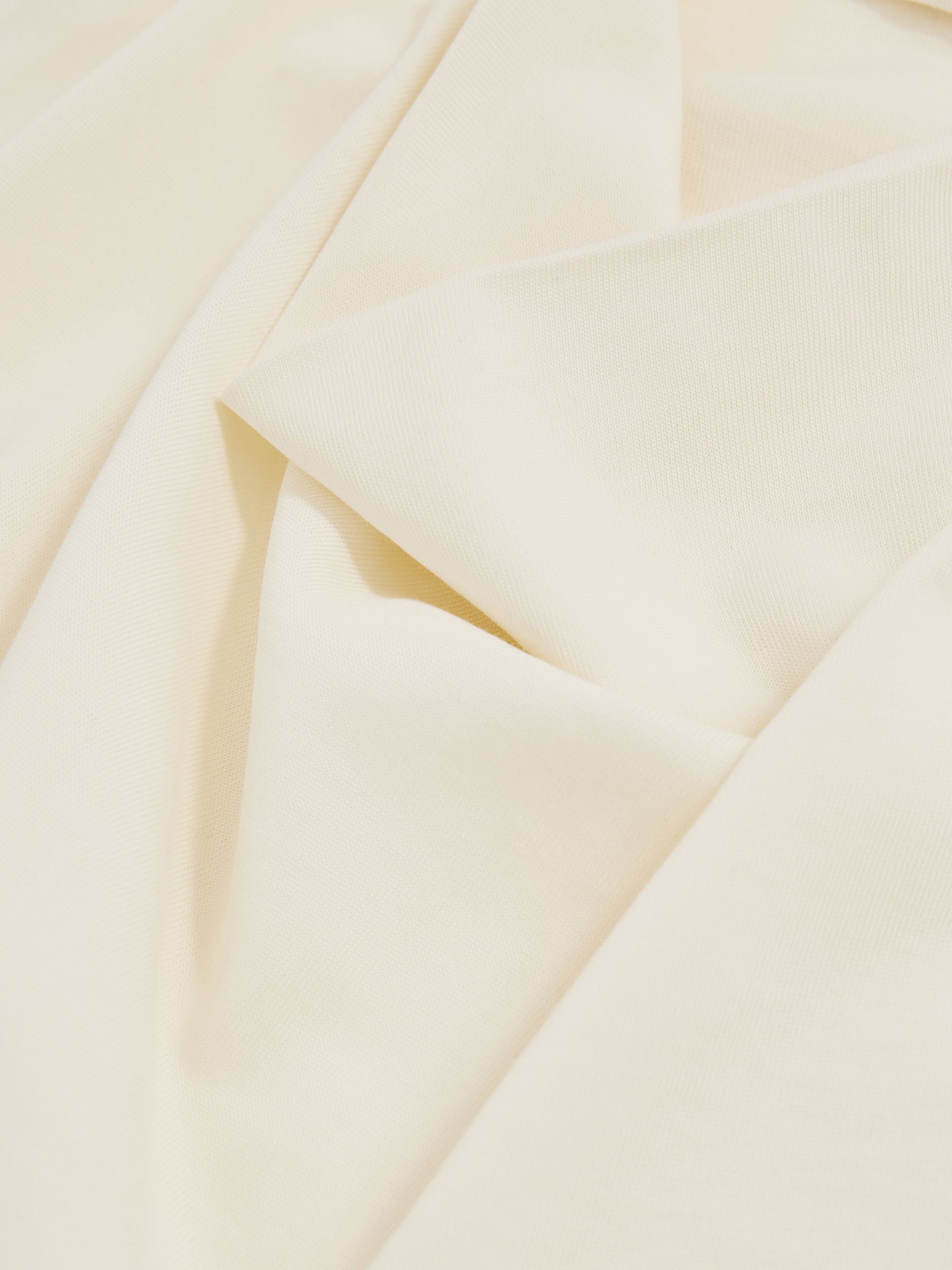 Cotton-Blend Cowl-Neck Sleeveless Top in Ivory