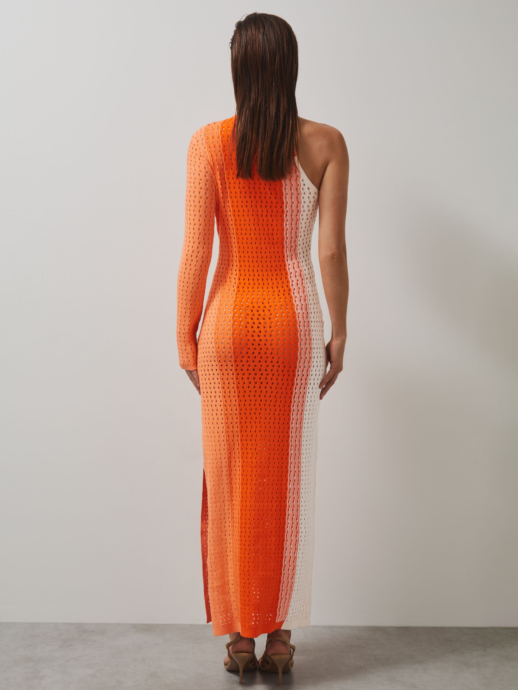 McLaren F1 Team One-Sleeve Knit Dress in Papaya Orange