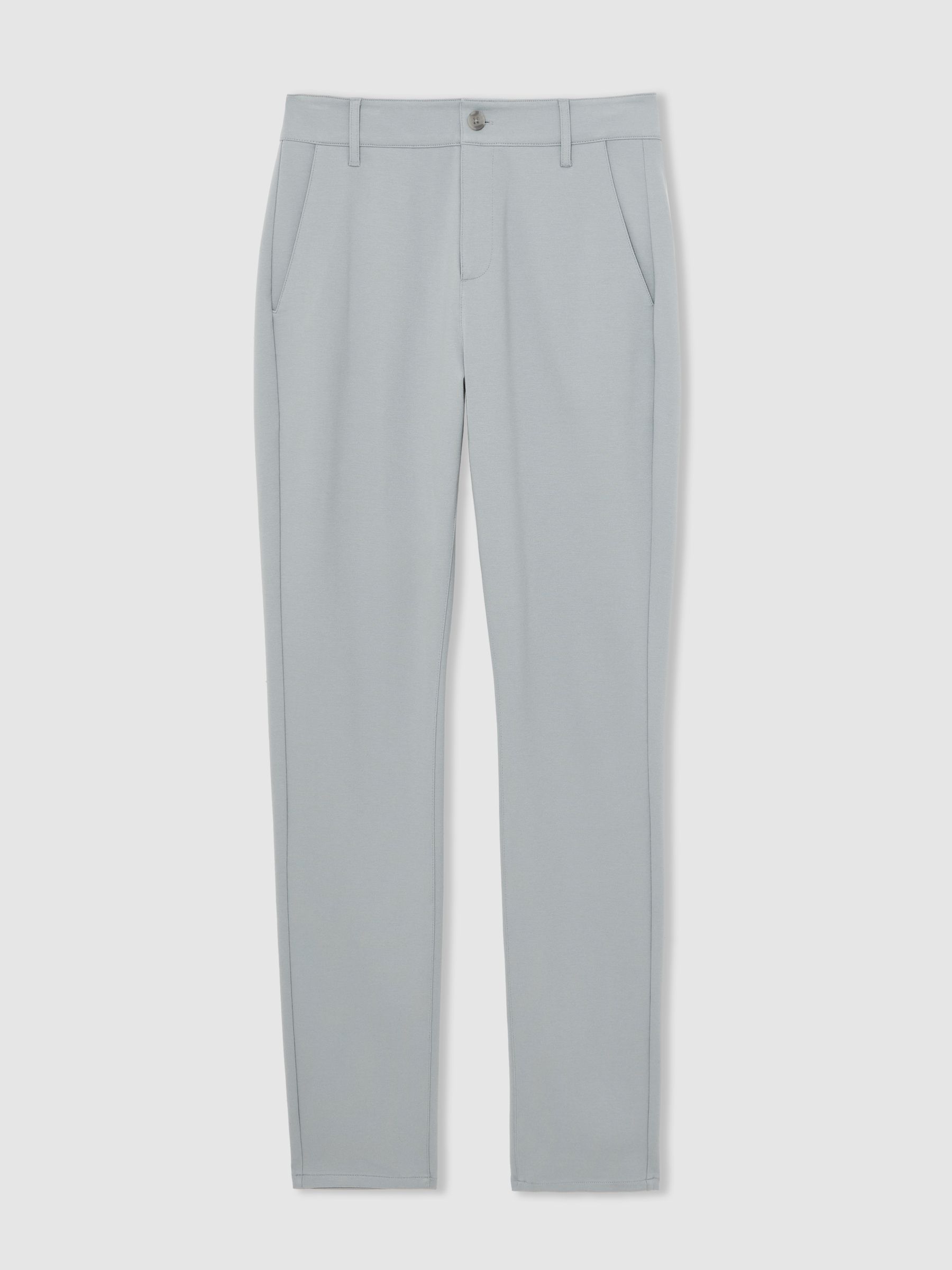Paige Slim-Fit Stretch Trousers in Moon Shadow Blue