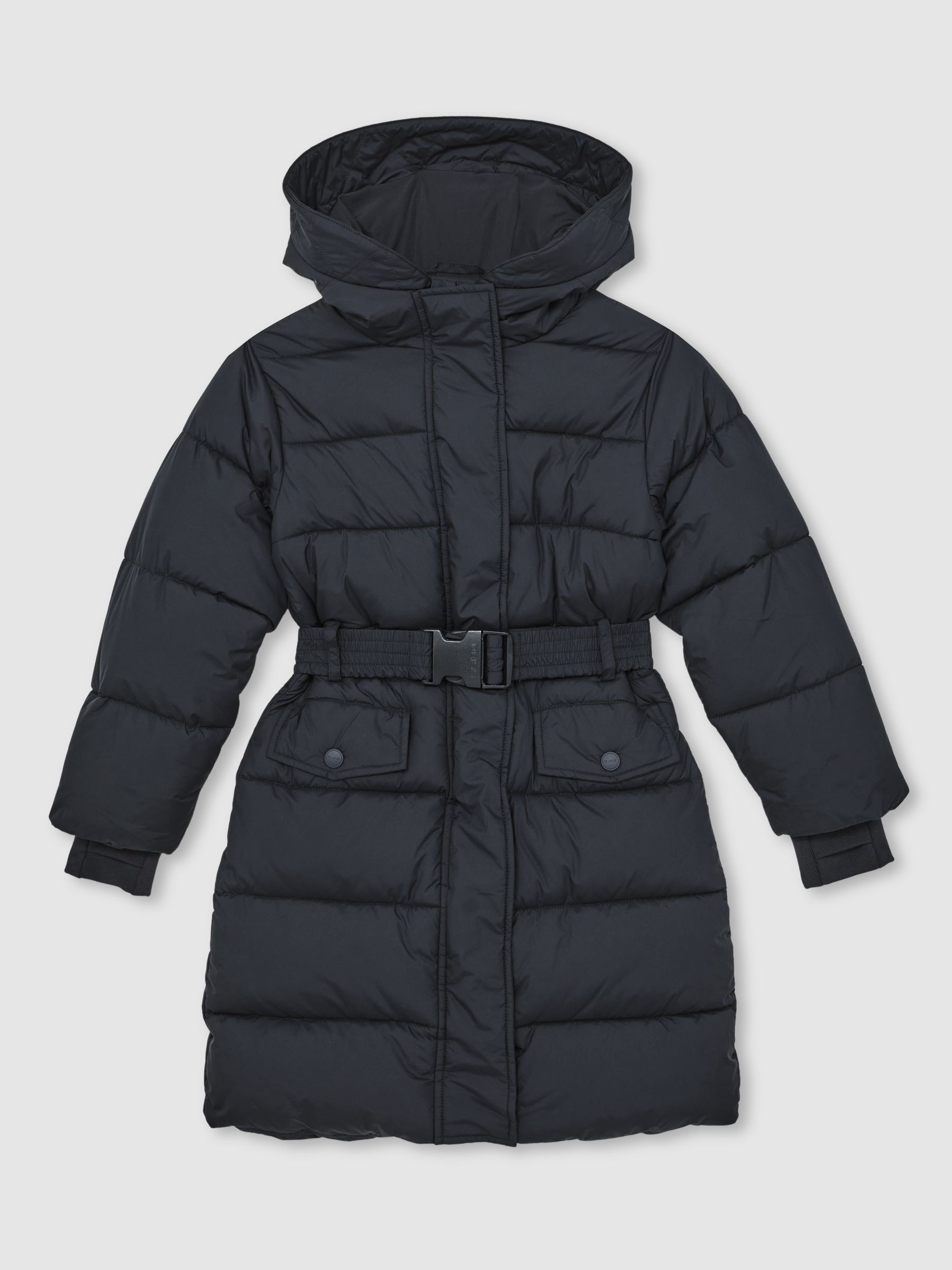 3-9 yrs Longline Hooded Puffer Coat in Navy