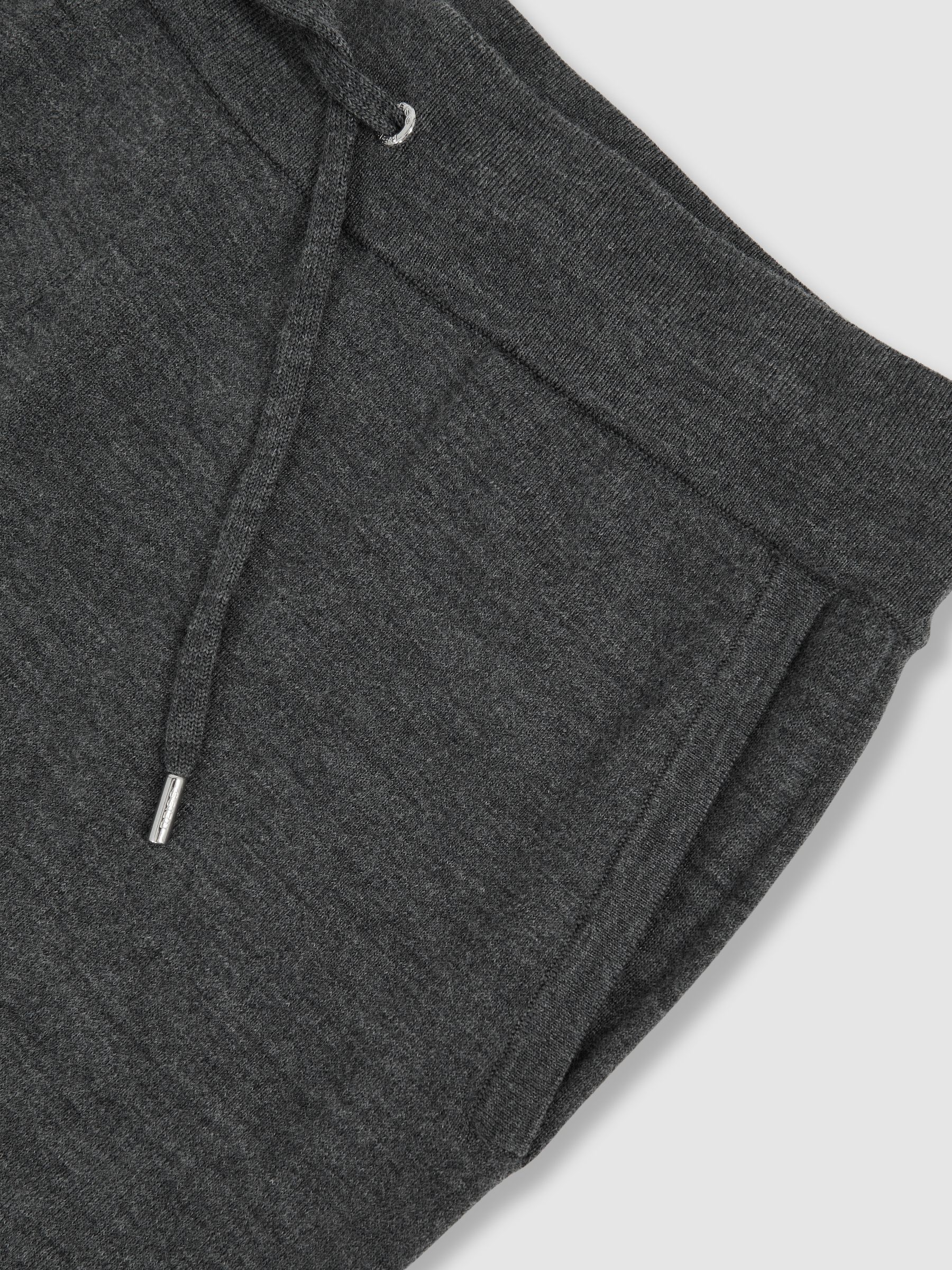 Merino Wool-Blend Cuffed Joggers in Derby Grey Melange