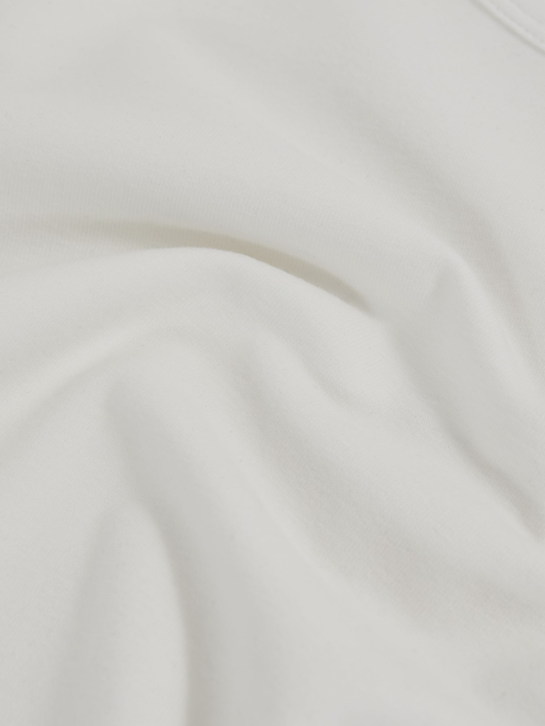 Cotton Crew-Neck Long-Sleeve T-Shirt With Stretch in White