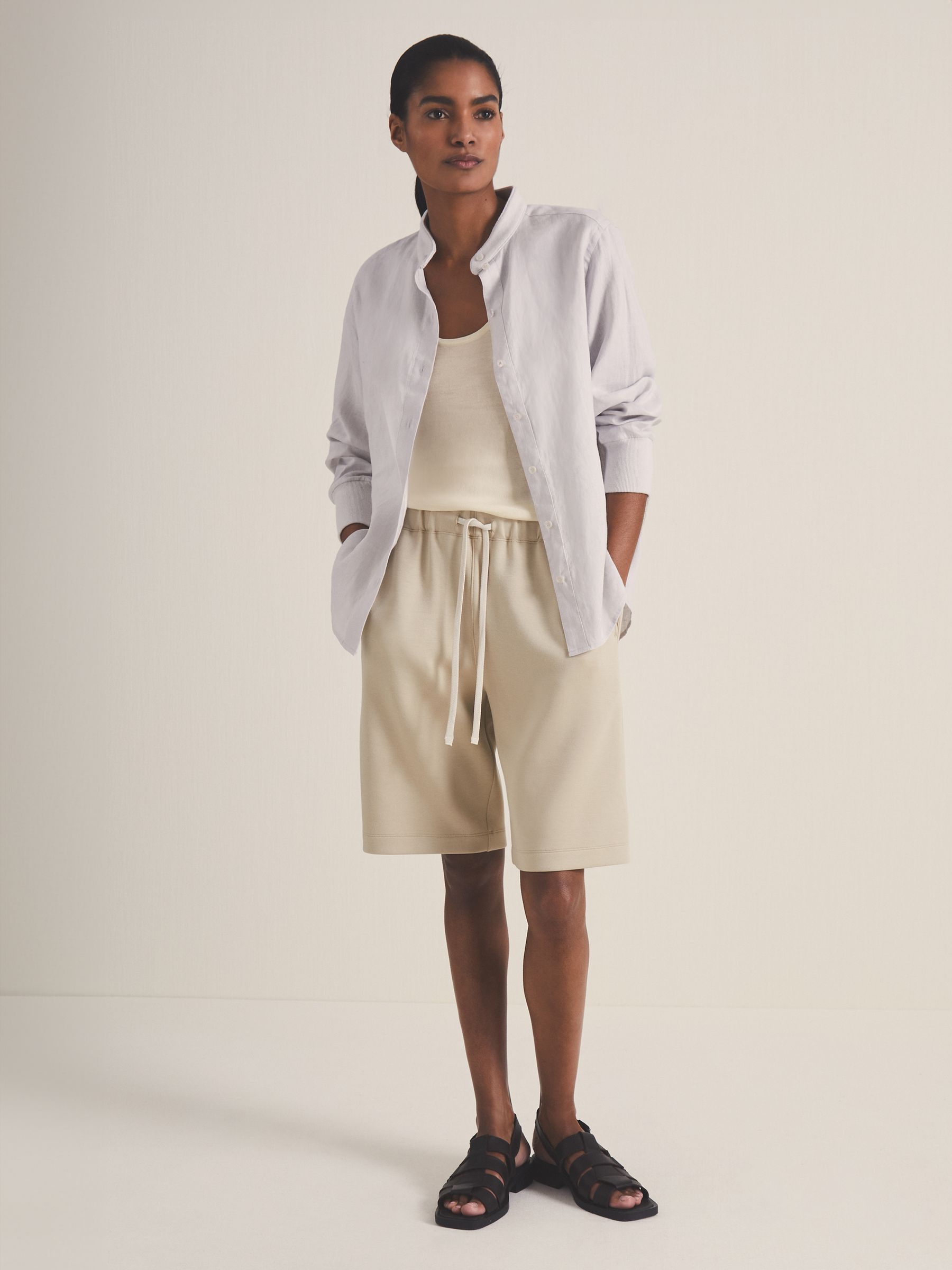 Reiss | Les 100 Ciels Wool Knit Vest in Ivory