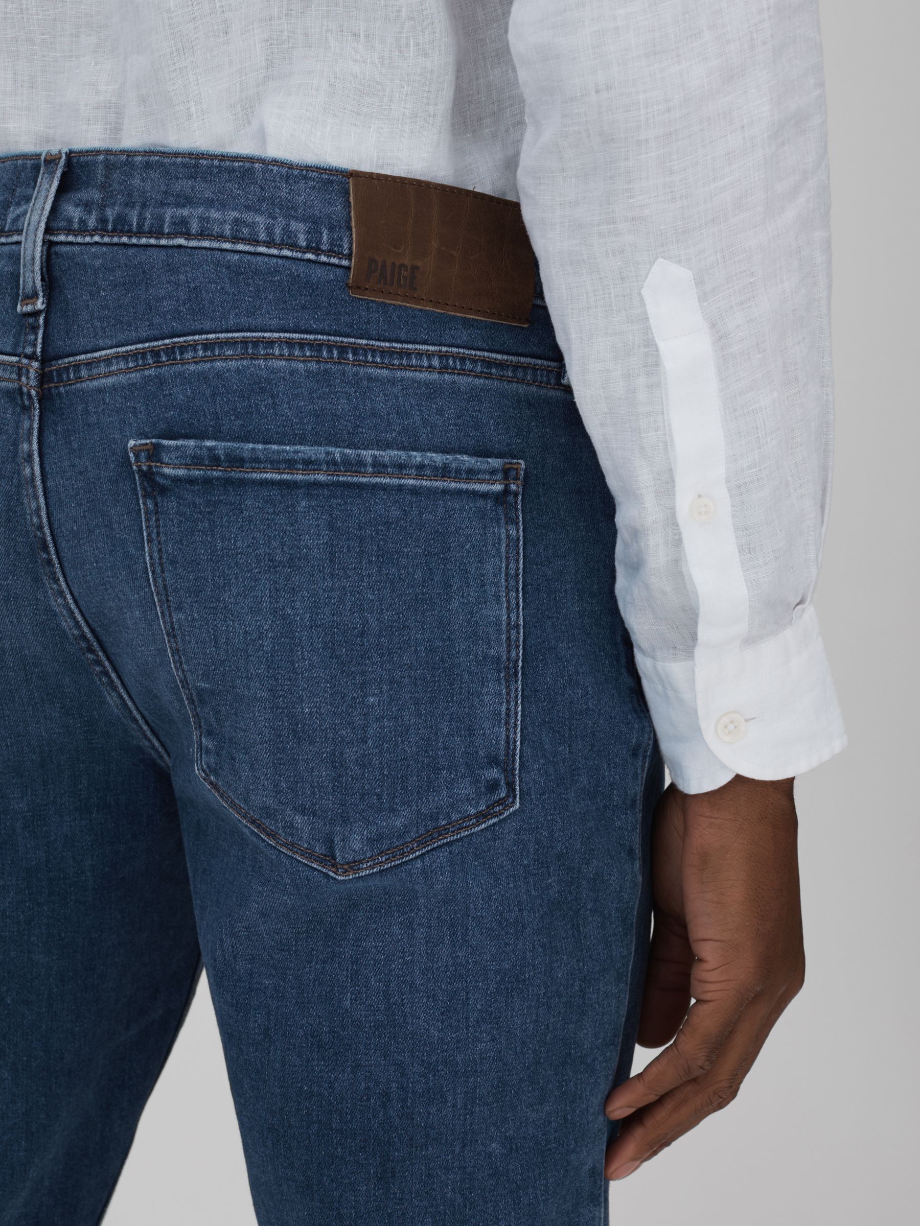 Paige Straight Leg Jeans in Atwell Blue