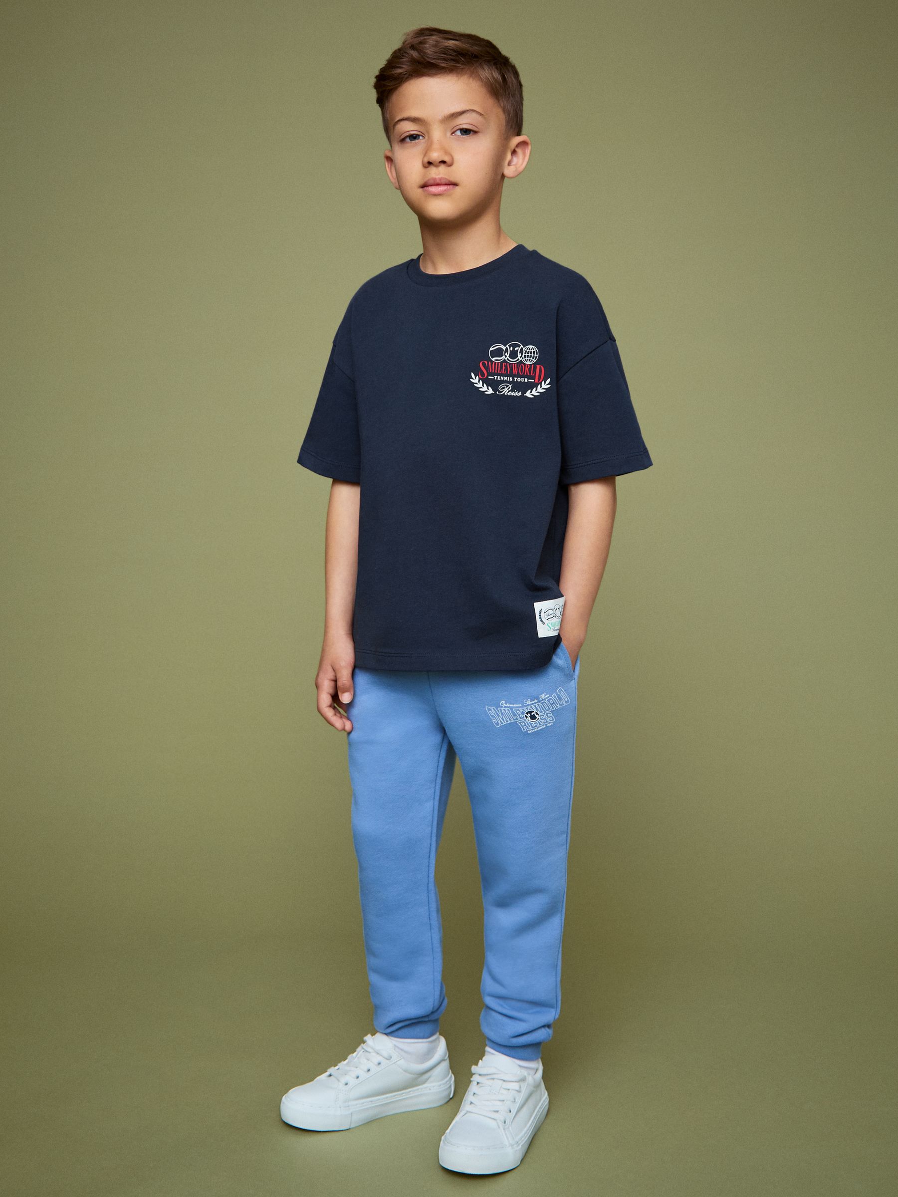 9-13 yrs SmileyWorld | Reiss Oversize T-Shirt in Navy