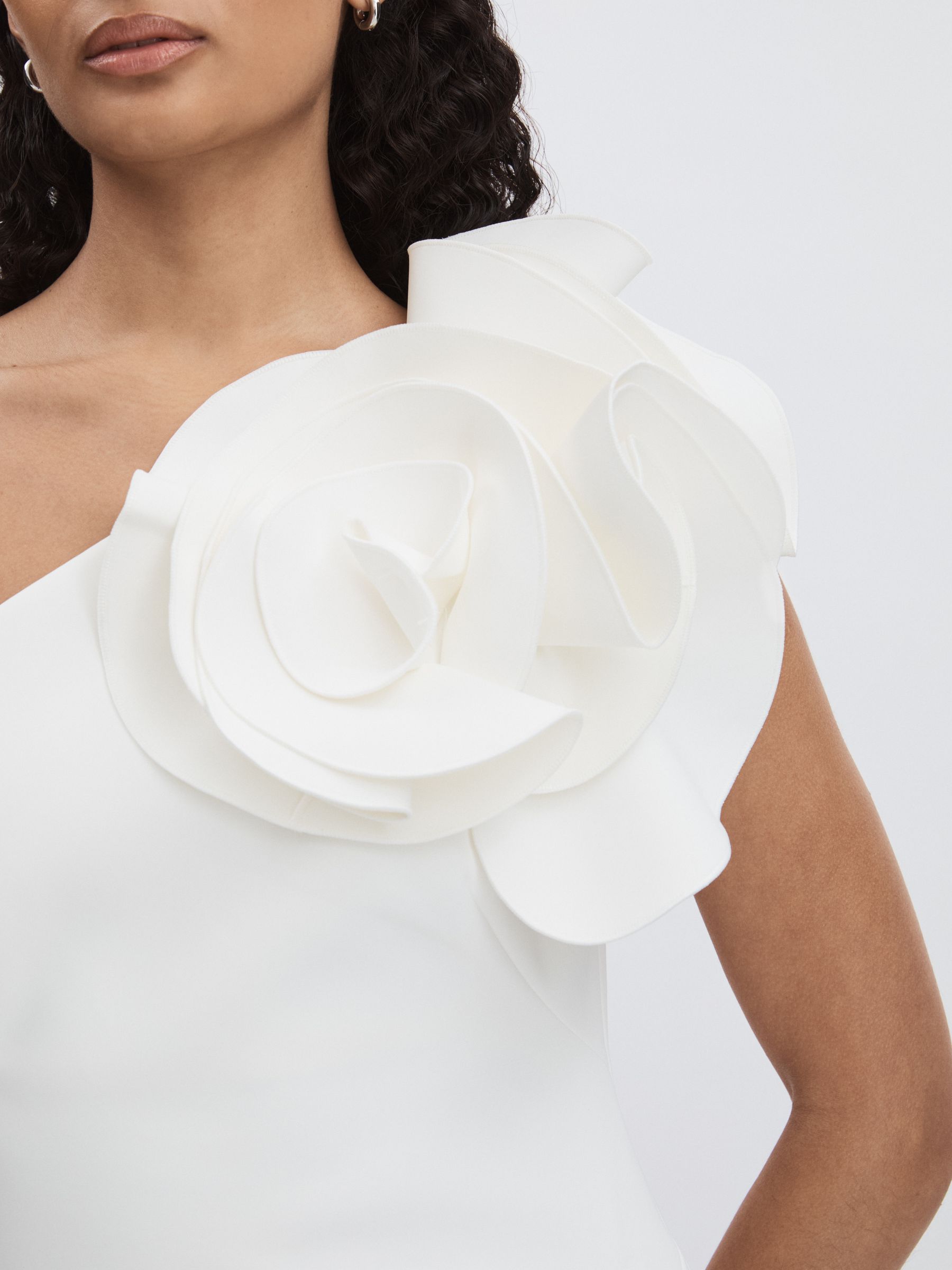 Acler Cream Wynyard One Shoulder Maxi Dress in Cream