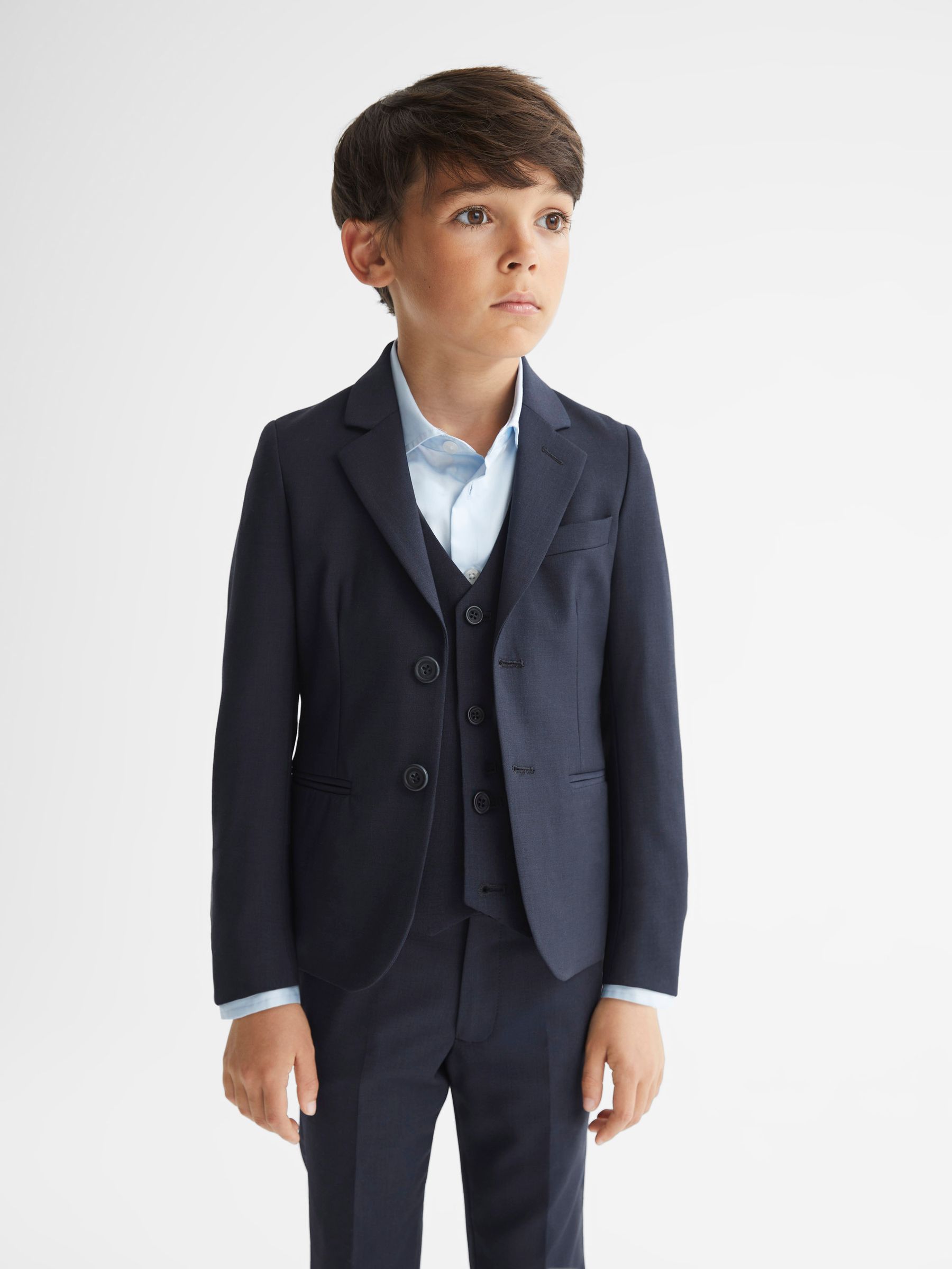 9-12 yrs Modern Fit Mixer Blazer in Navy