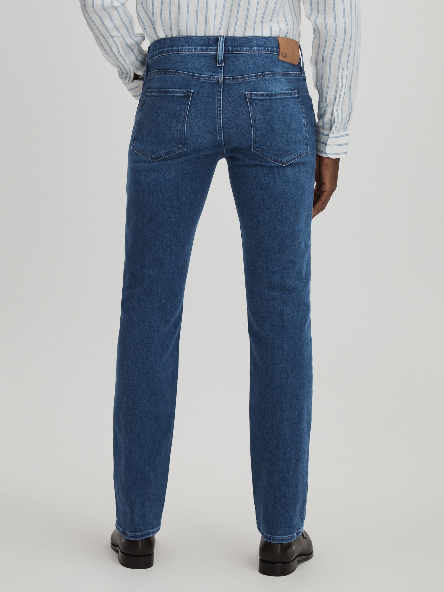 Paige Straight Leg Jeans in Corwin Blue