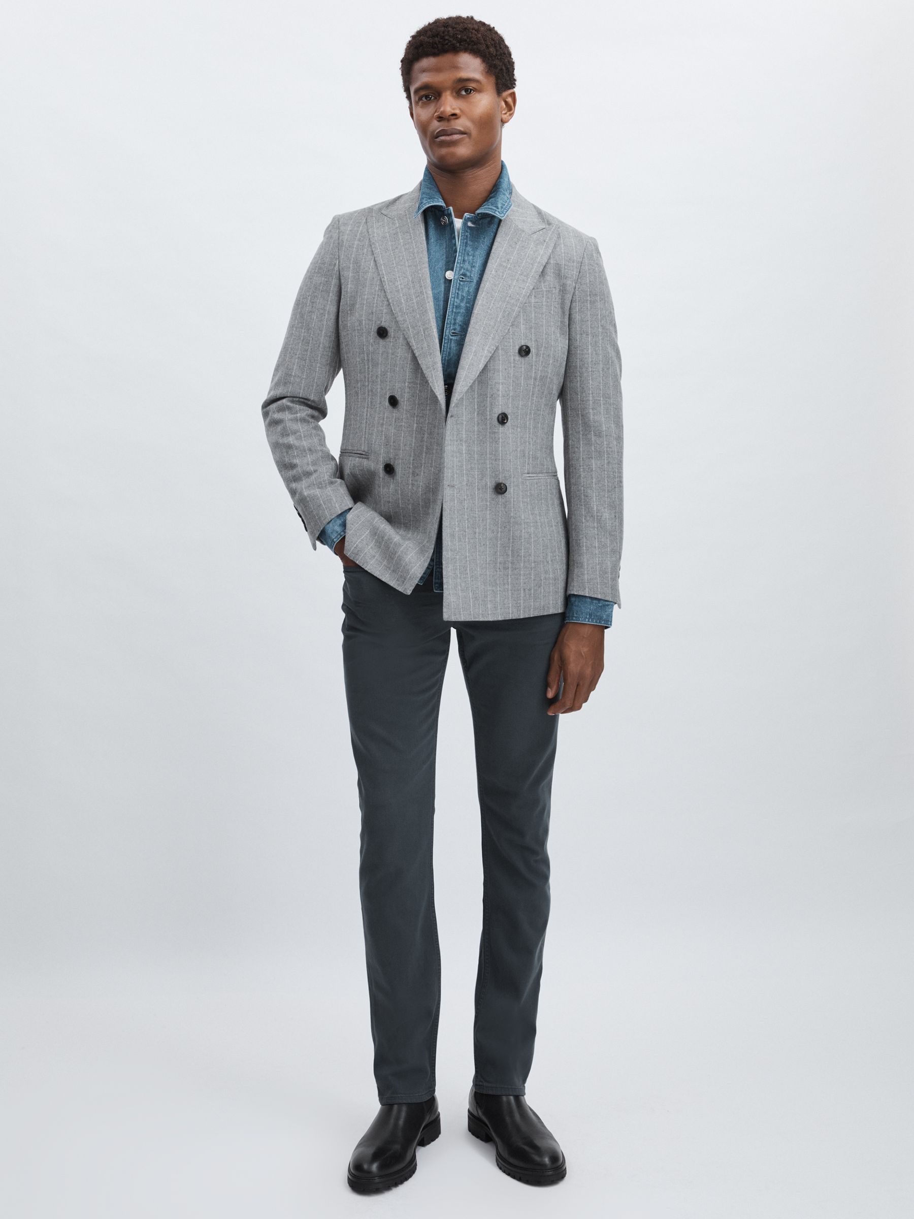 Paige Slim Straight-Leg Jeans in Vintage Onyx Blue