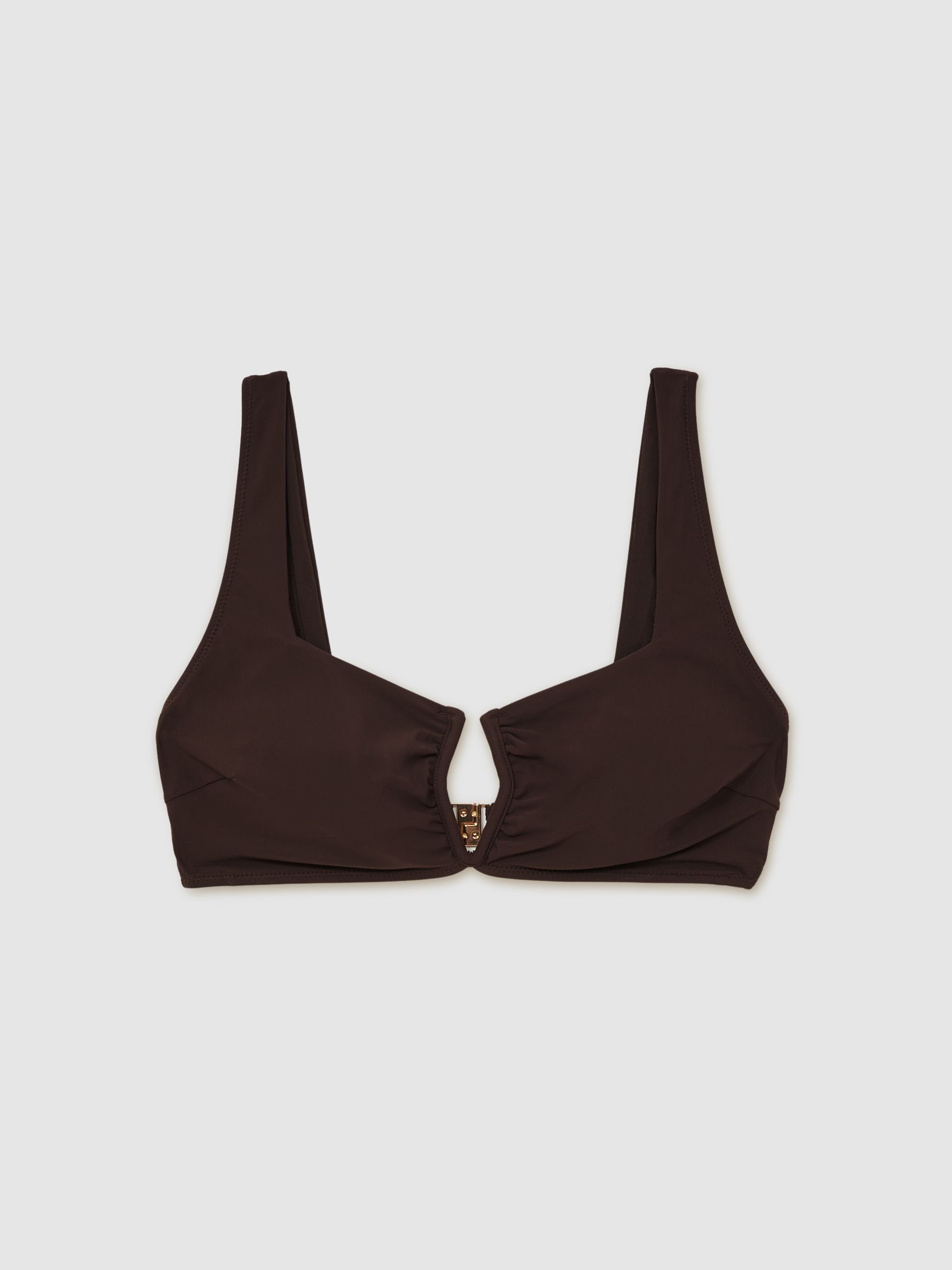 V-Front Bikini Top in Mocha
