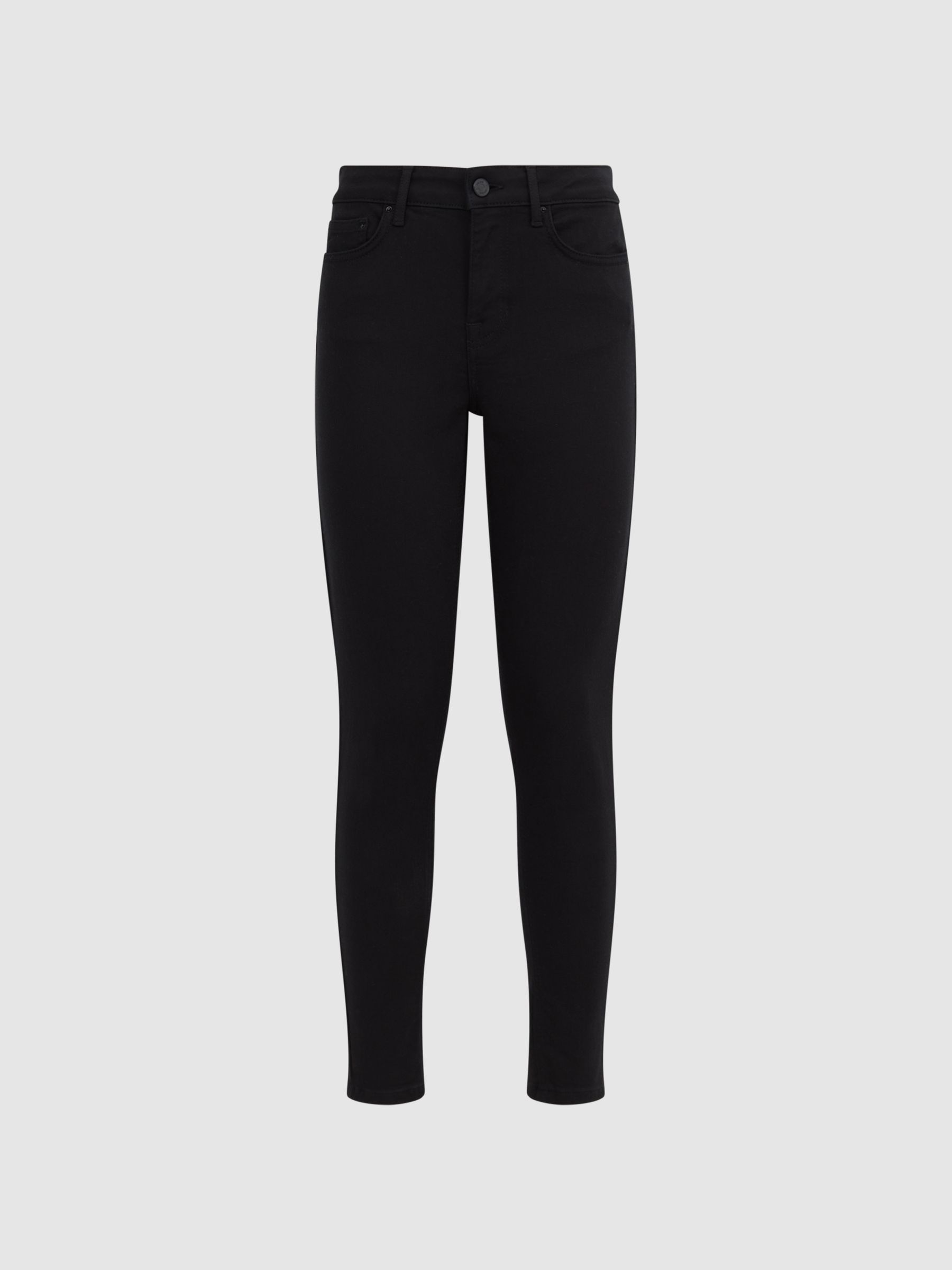 Mid Rise Skinny Jeans in Black