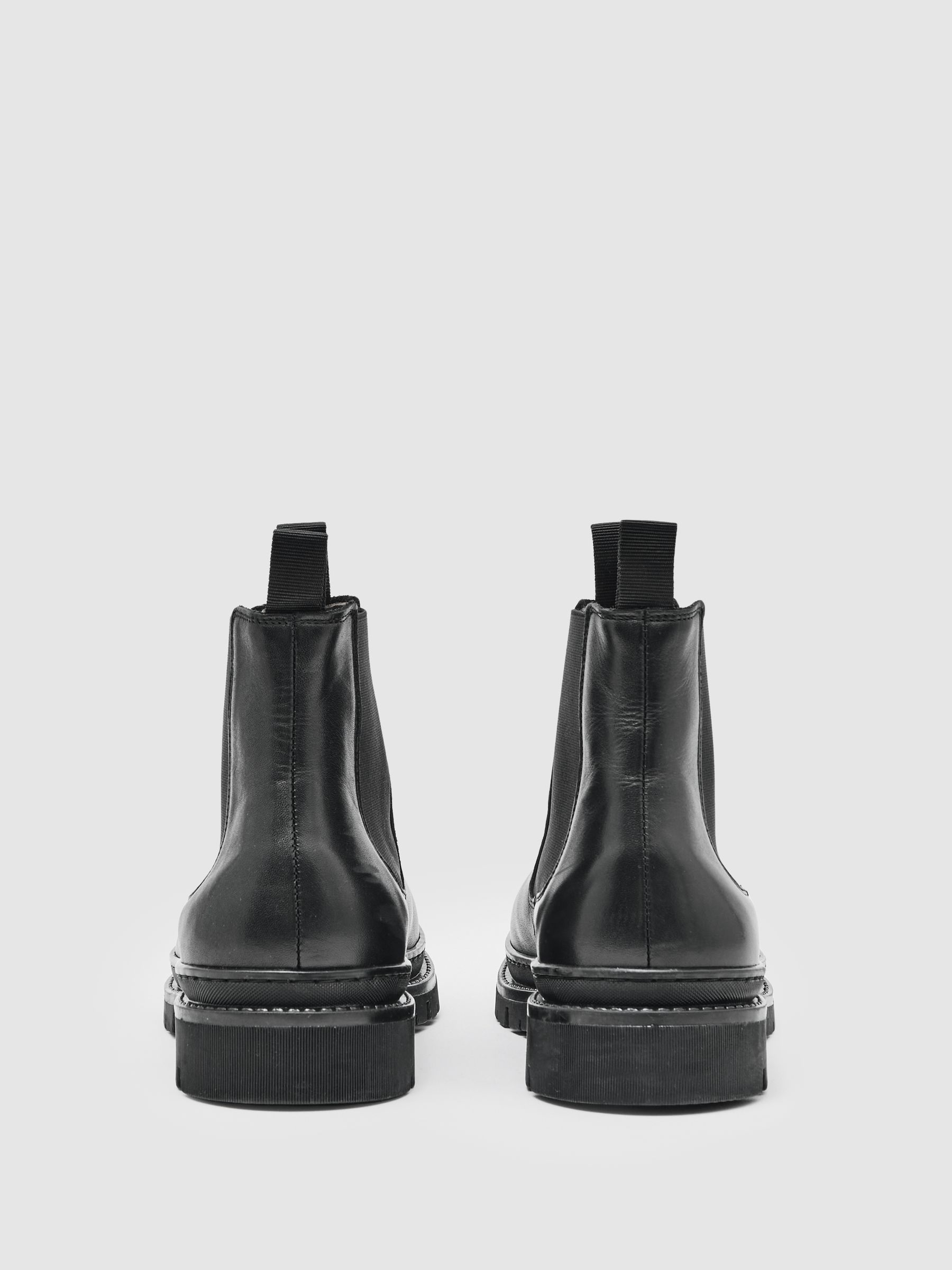Leather Chelsea Boots in Black