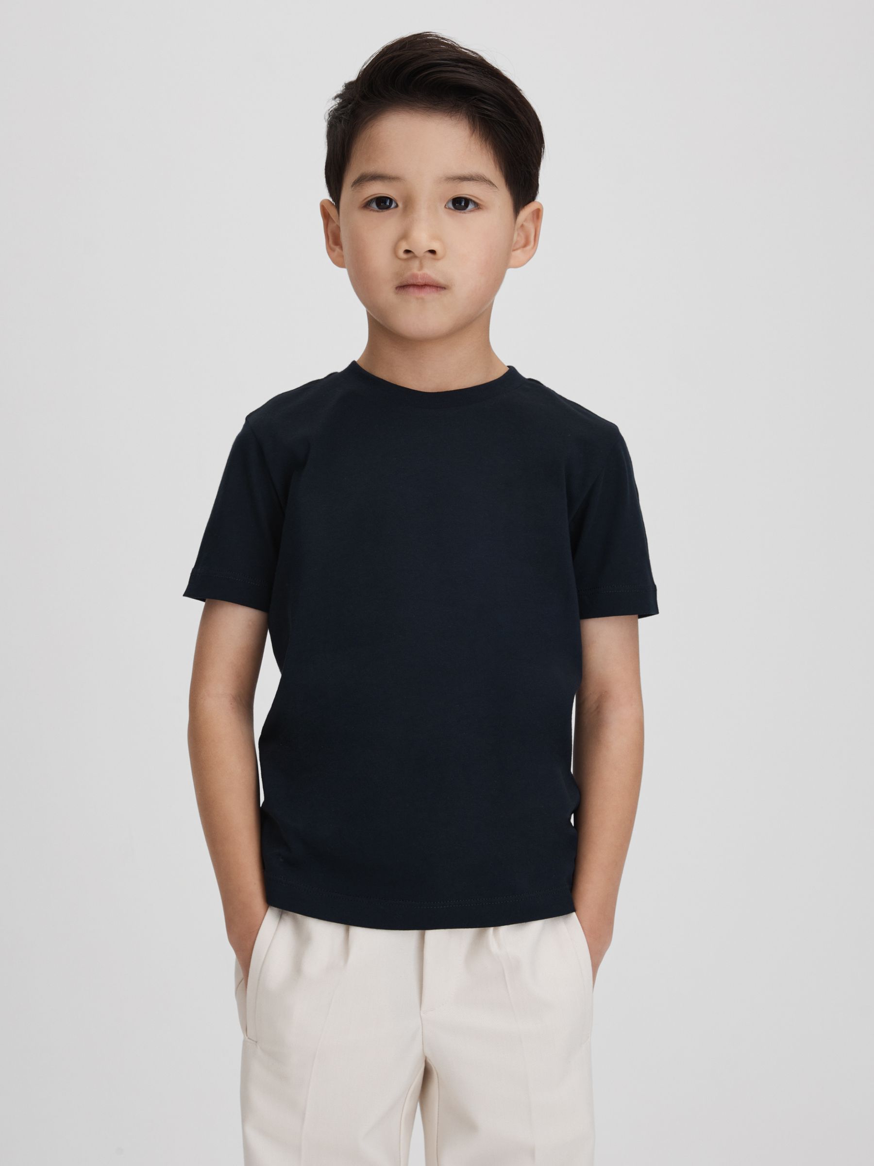 3-9 yrs Crew Neck T-Shirt in Navy