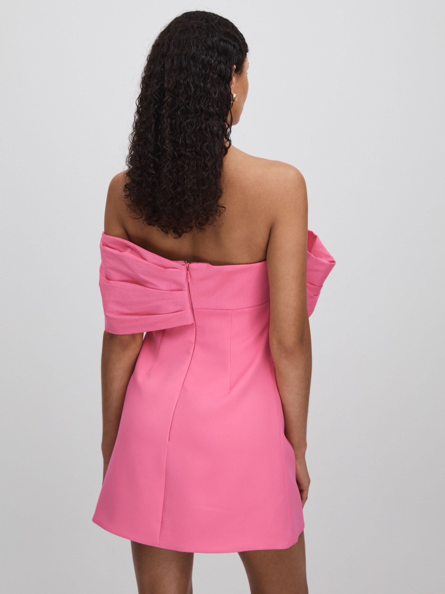 Rachel Gilbert Bow Mini Dress in Pink