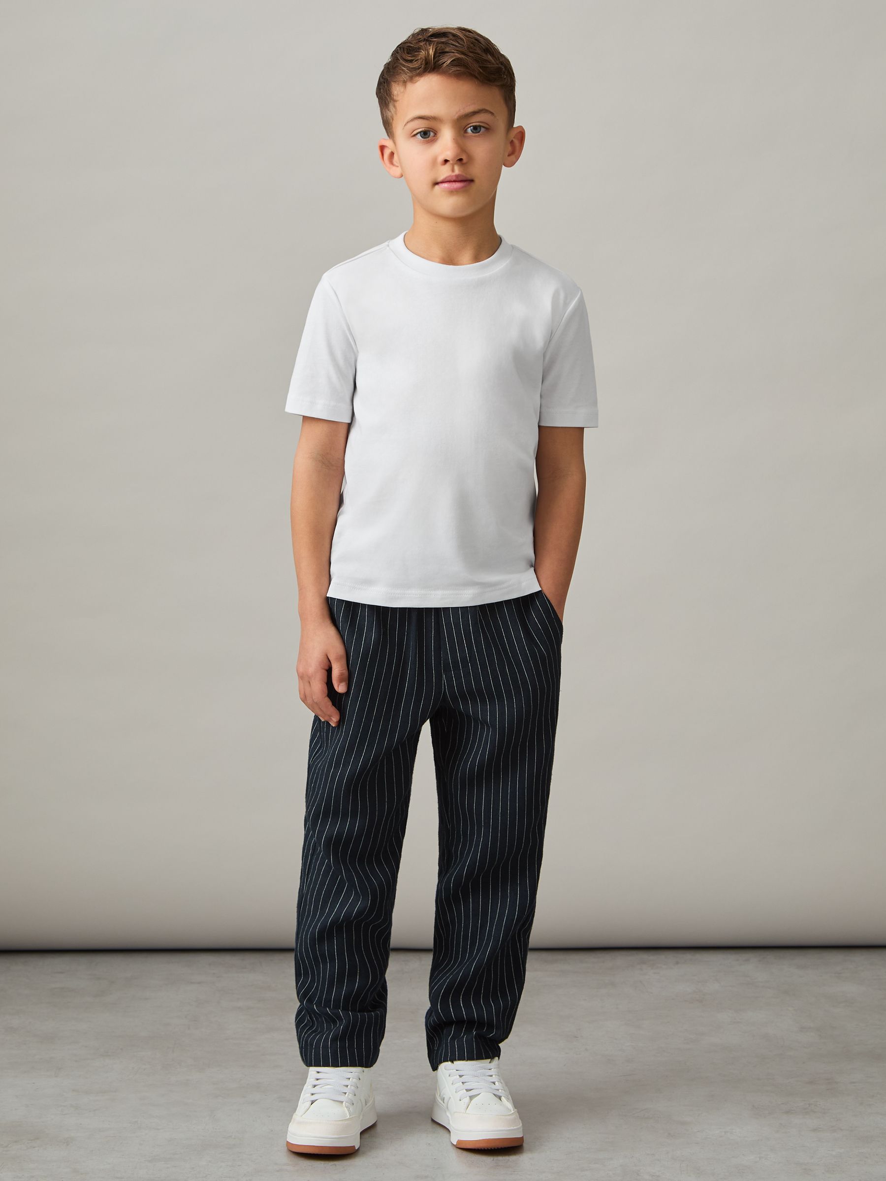 3-9 yrs Cotton Crew-Neck T-Shirts 3 Pack in White