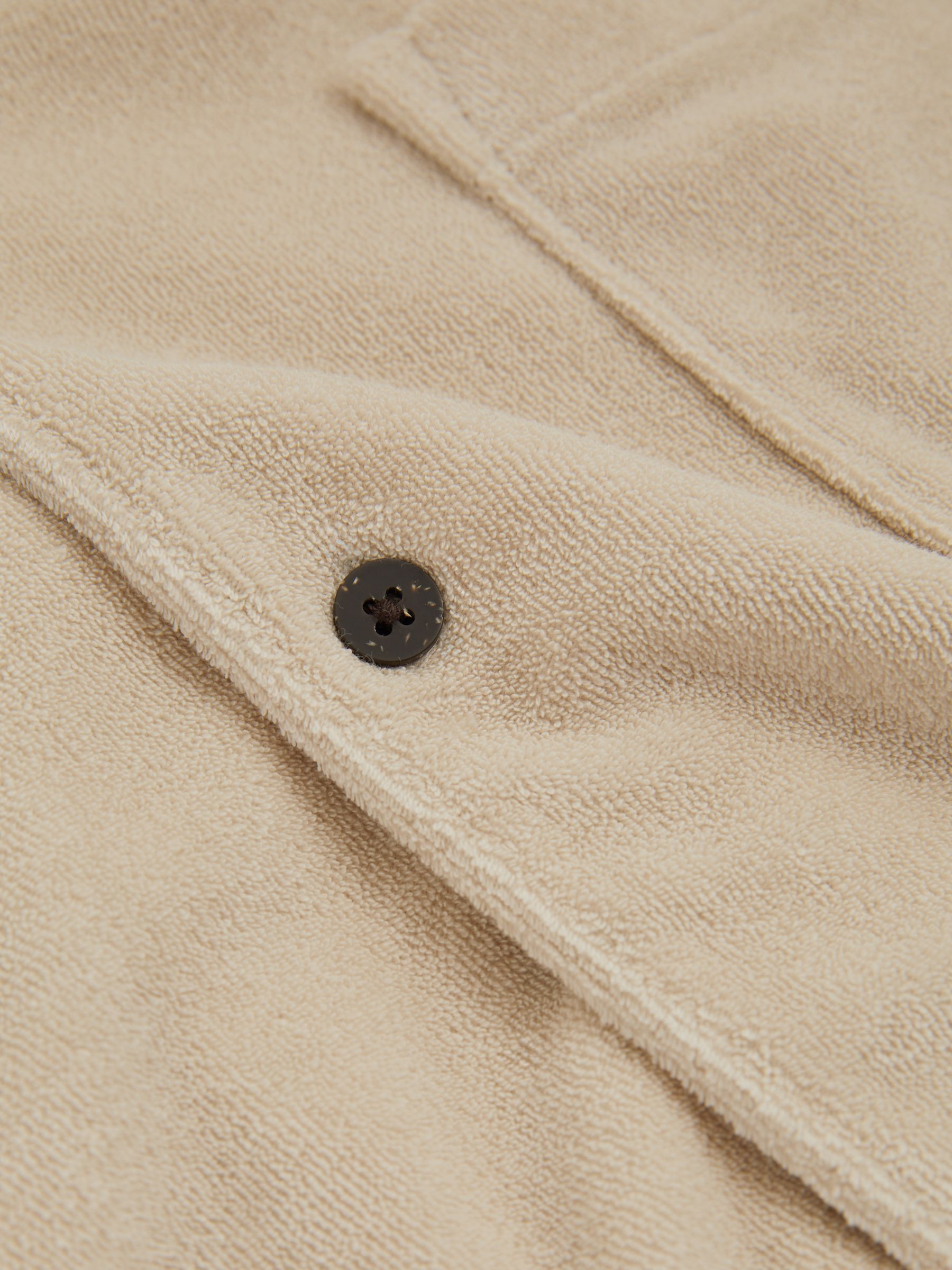 Paige Terry Cuban Collar Shirt in Natural