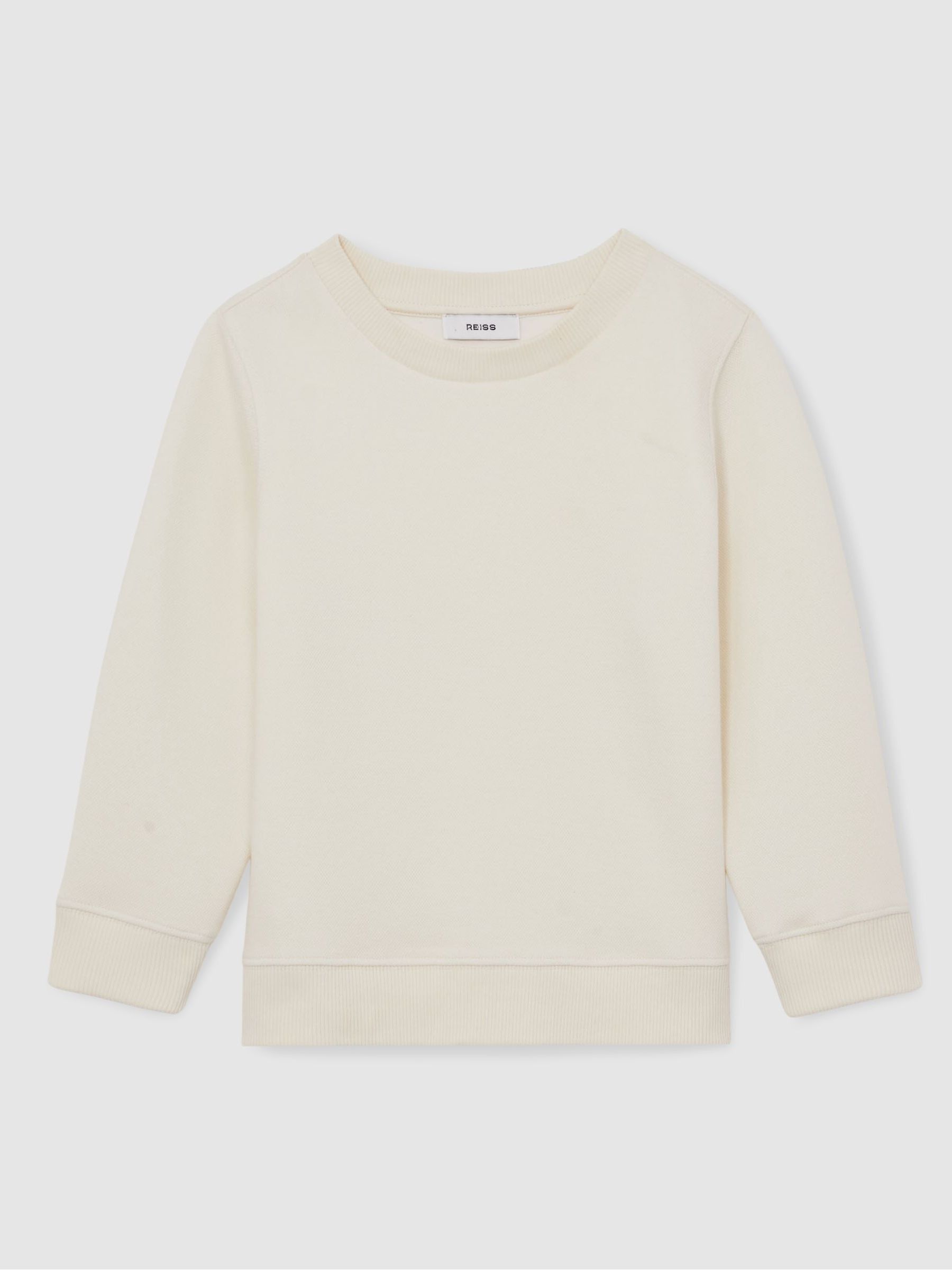 3-9 yrs Cotton-Blend Textured Sweatshirt in Off White