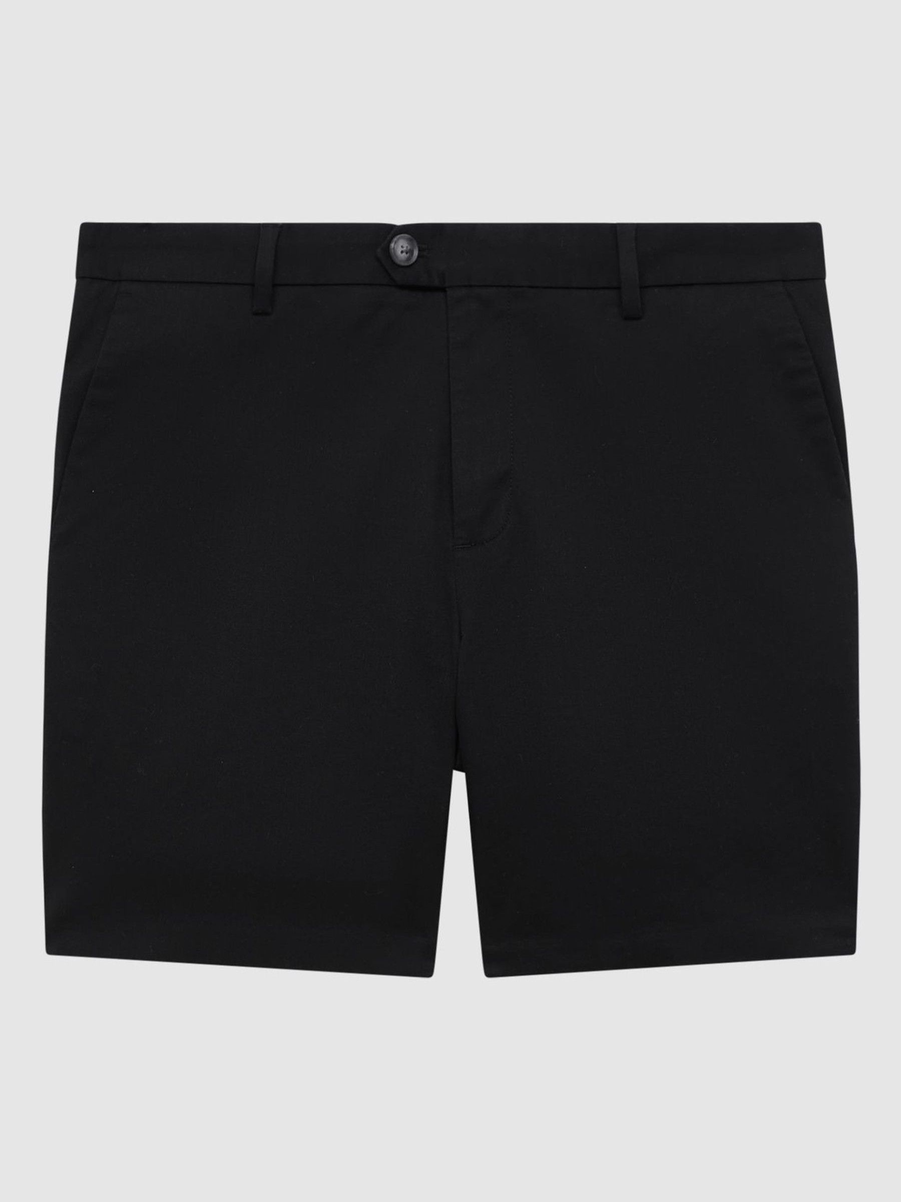 Short Length Casual Chino Shorts in Black