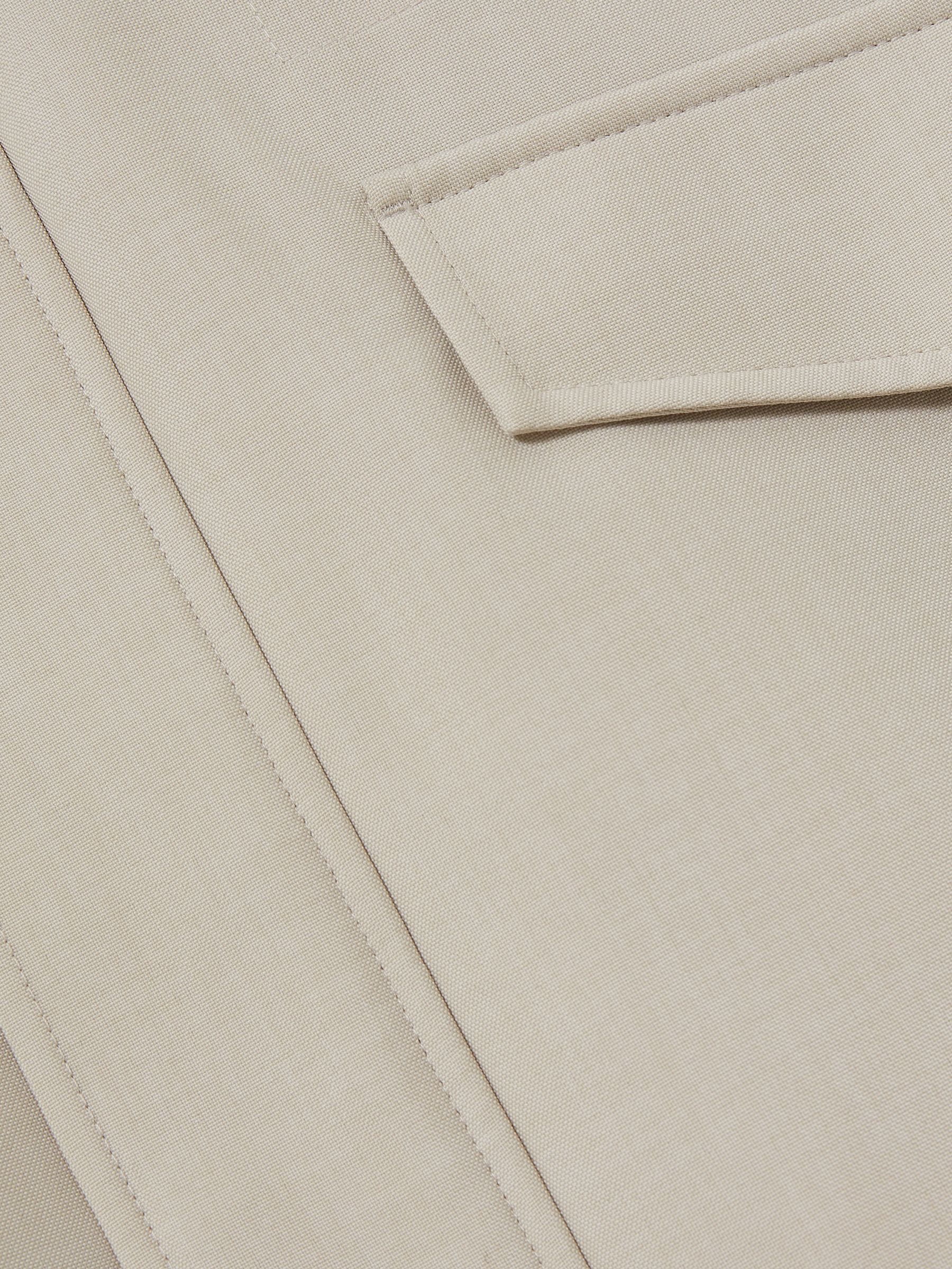 Hooded Zip-Through Padded Jacket in Stone