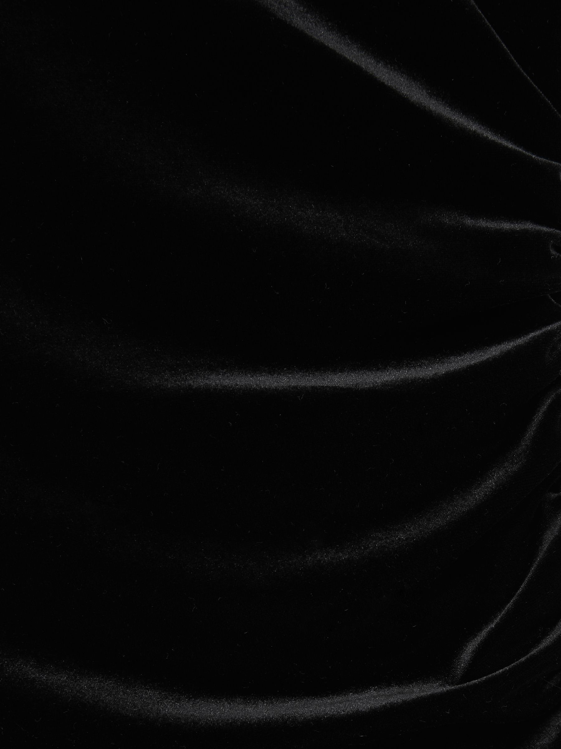 Good American Velvet Ruched Mini Dress in Black