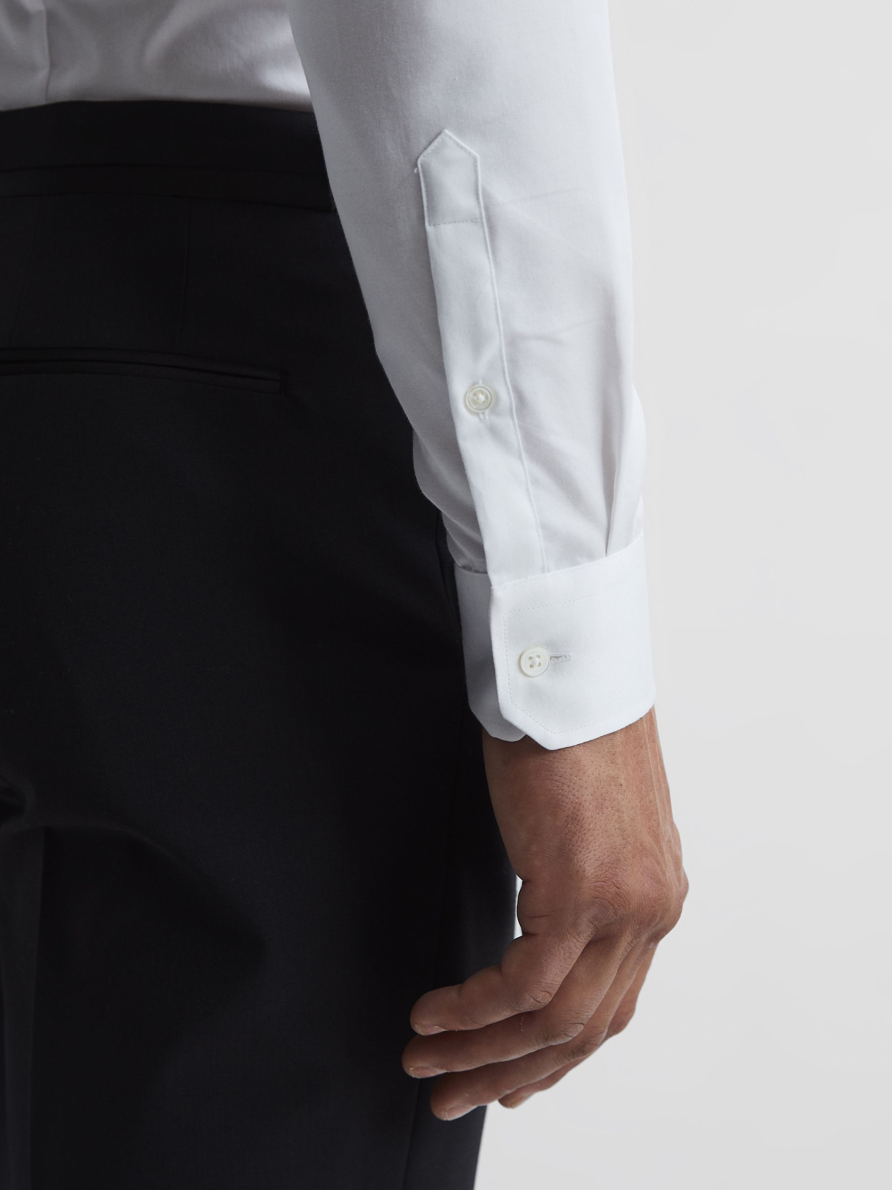 Slim Fit Dinner Shirt in White