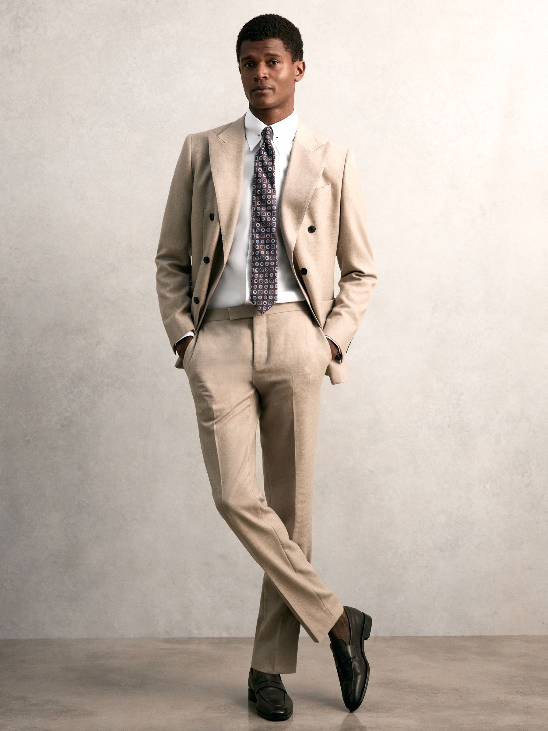 Slim Fit Cotton Pin Collar Shirt in White