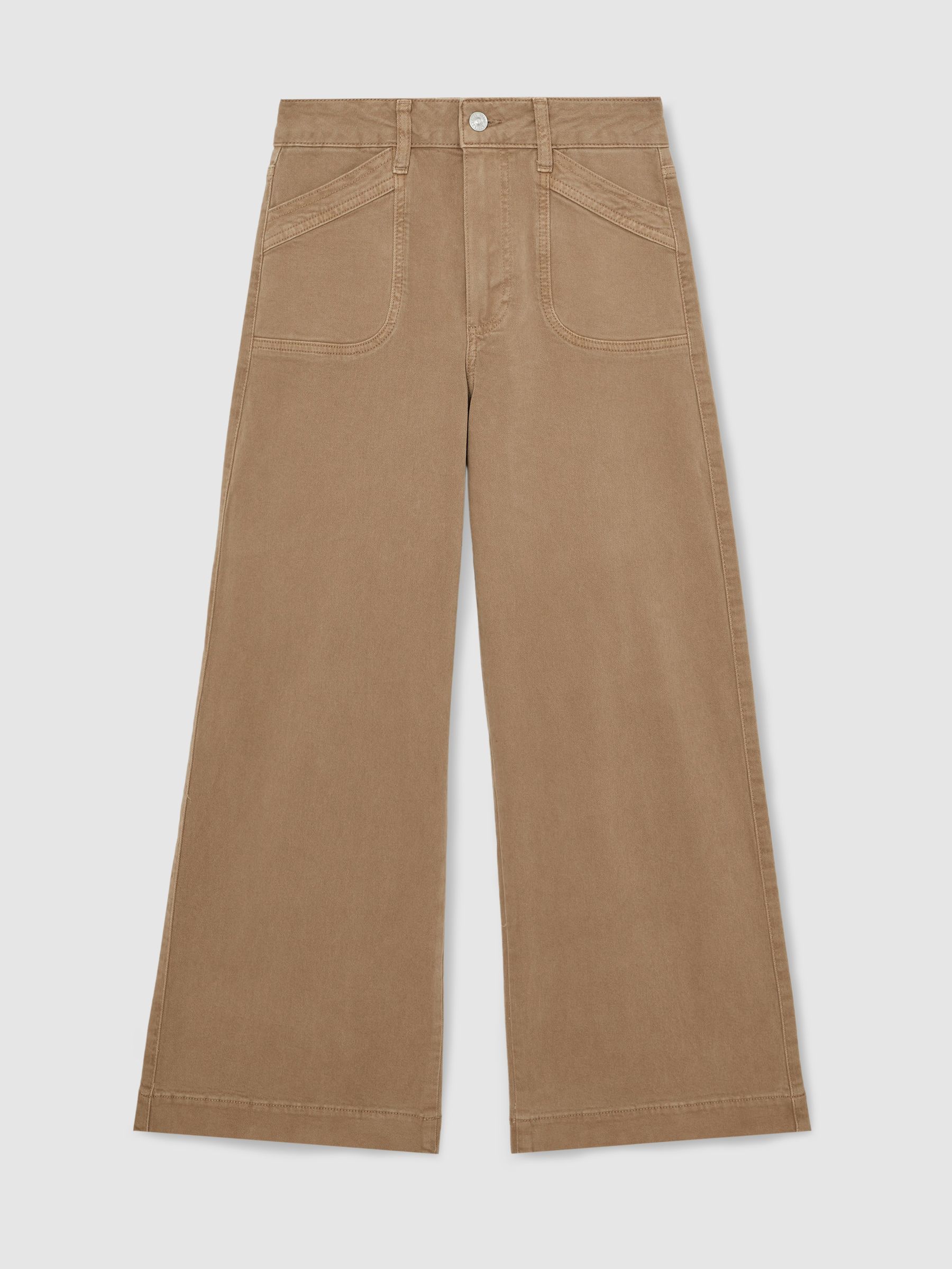 Paige Anessa Curved Jeans in Light Brown