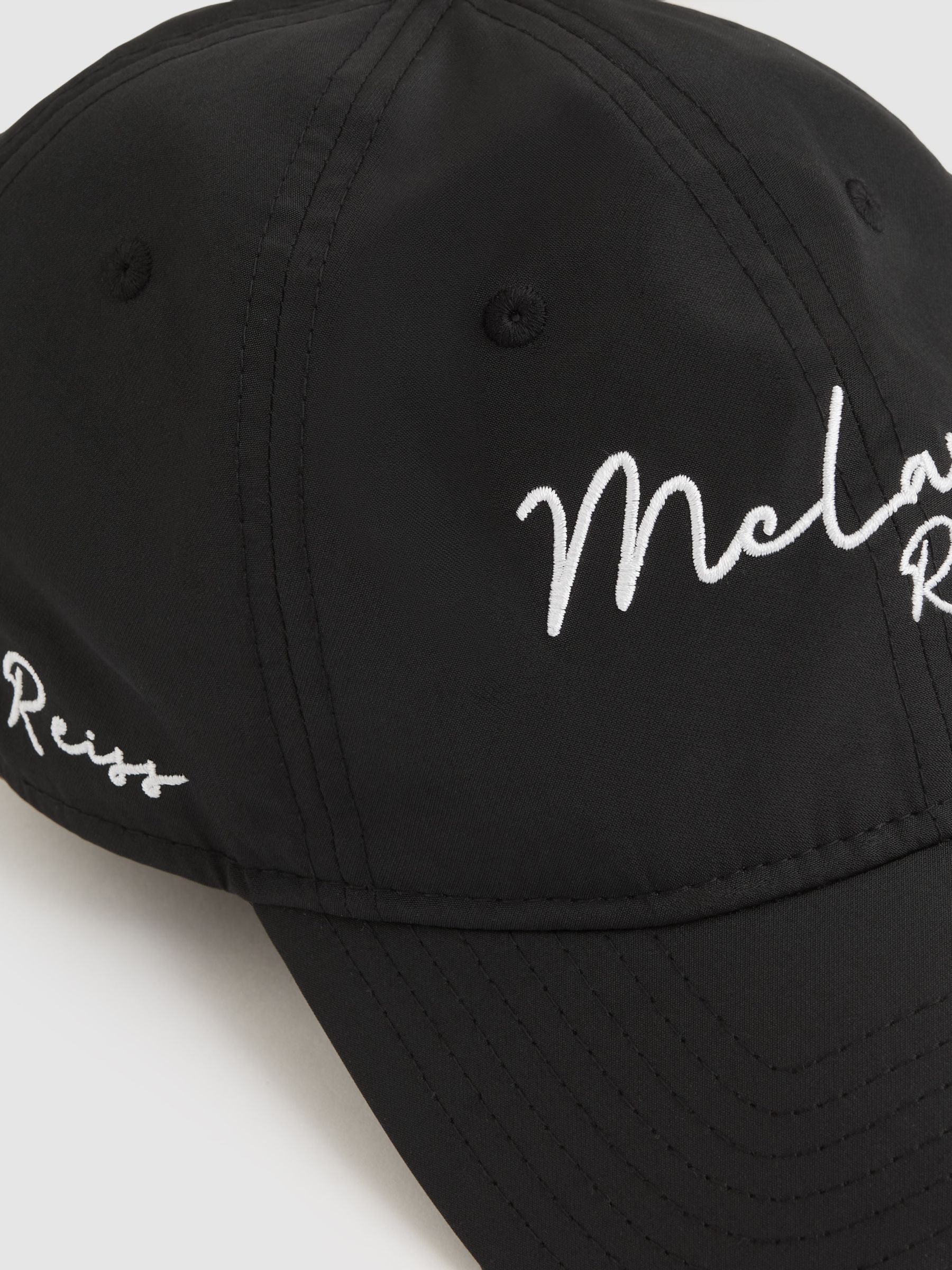 Unisex Fit McLaren Racing Logo Embroidered Cap in Black