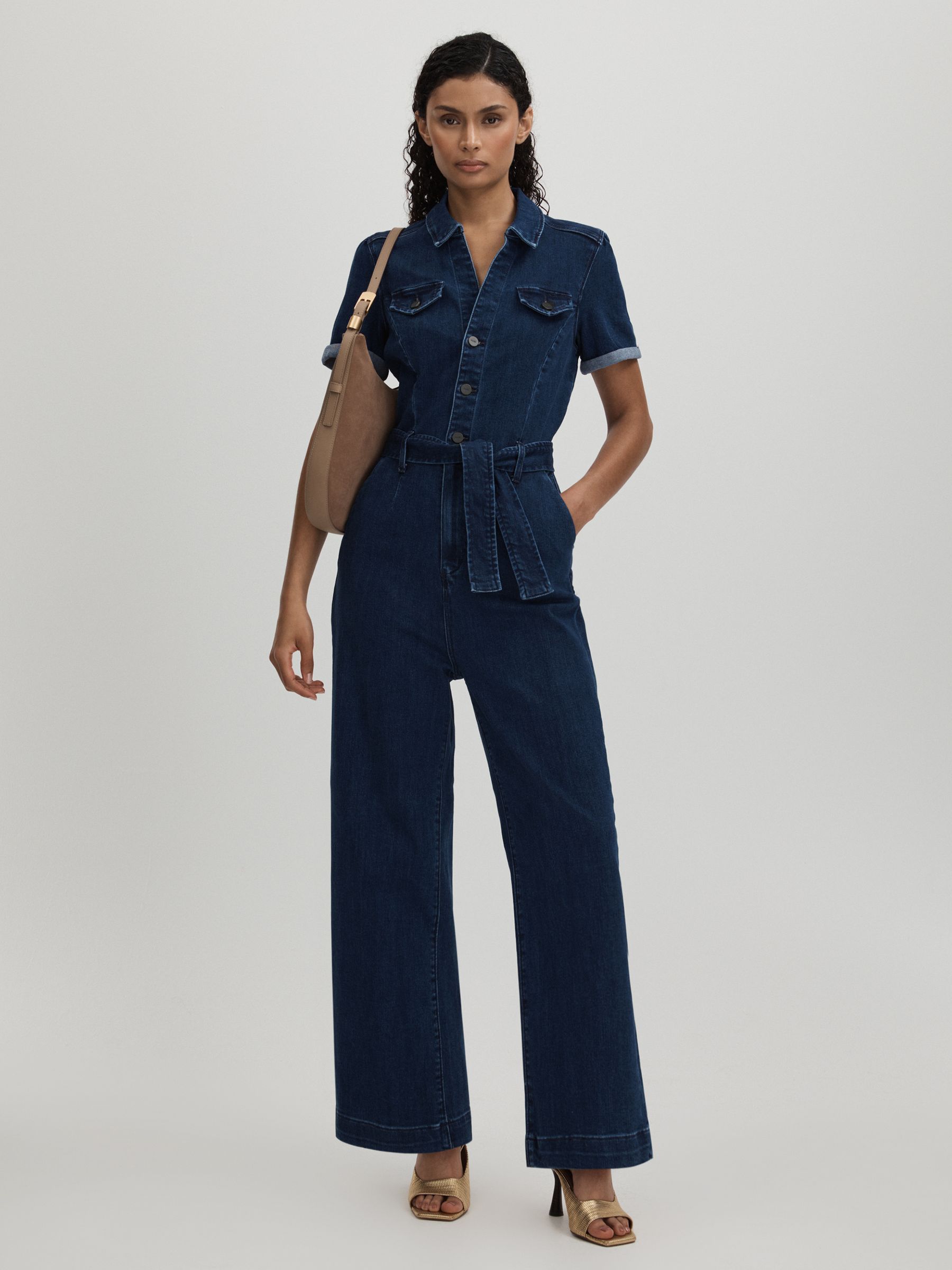 Paige Cropped Jumpsuit in Jelina