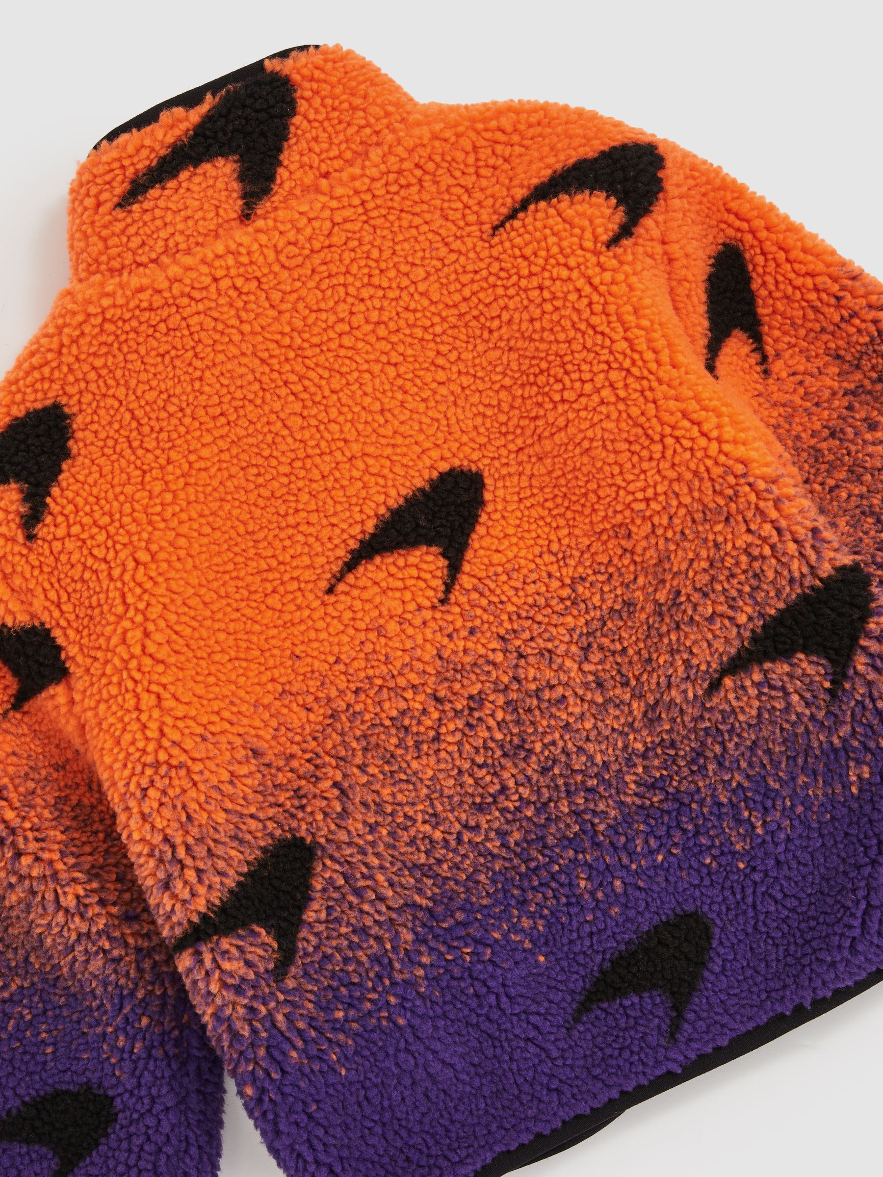 13-14 yrs Unisex Fit McLaren F1 Team Ombré Fleece Jacket in Papaya Orange/Purple