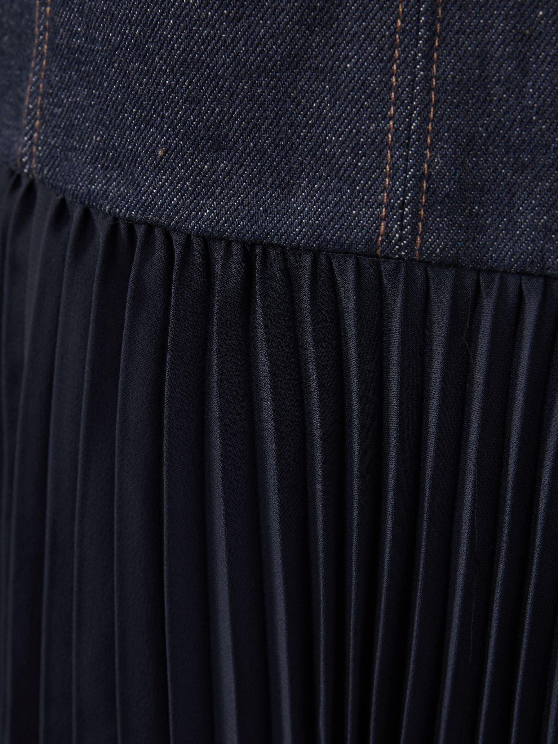 Amur Hybrid Denim Maxi Dress in Indigo