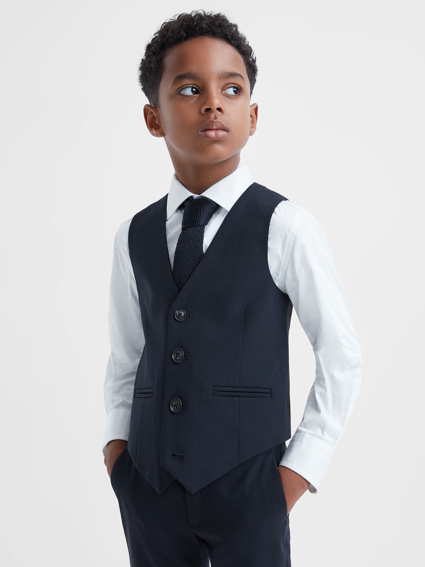 3-9 yrs Wool Blend Waistcoat in Navy